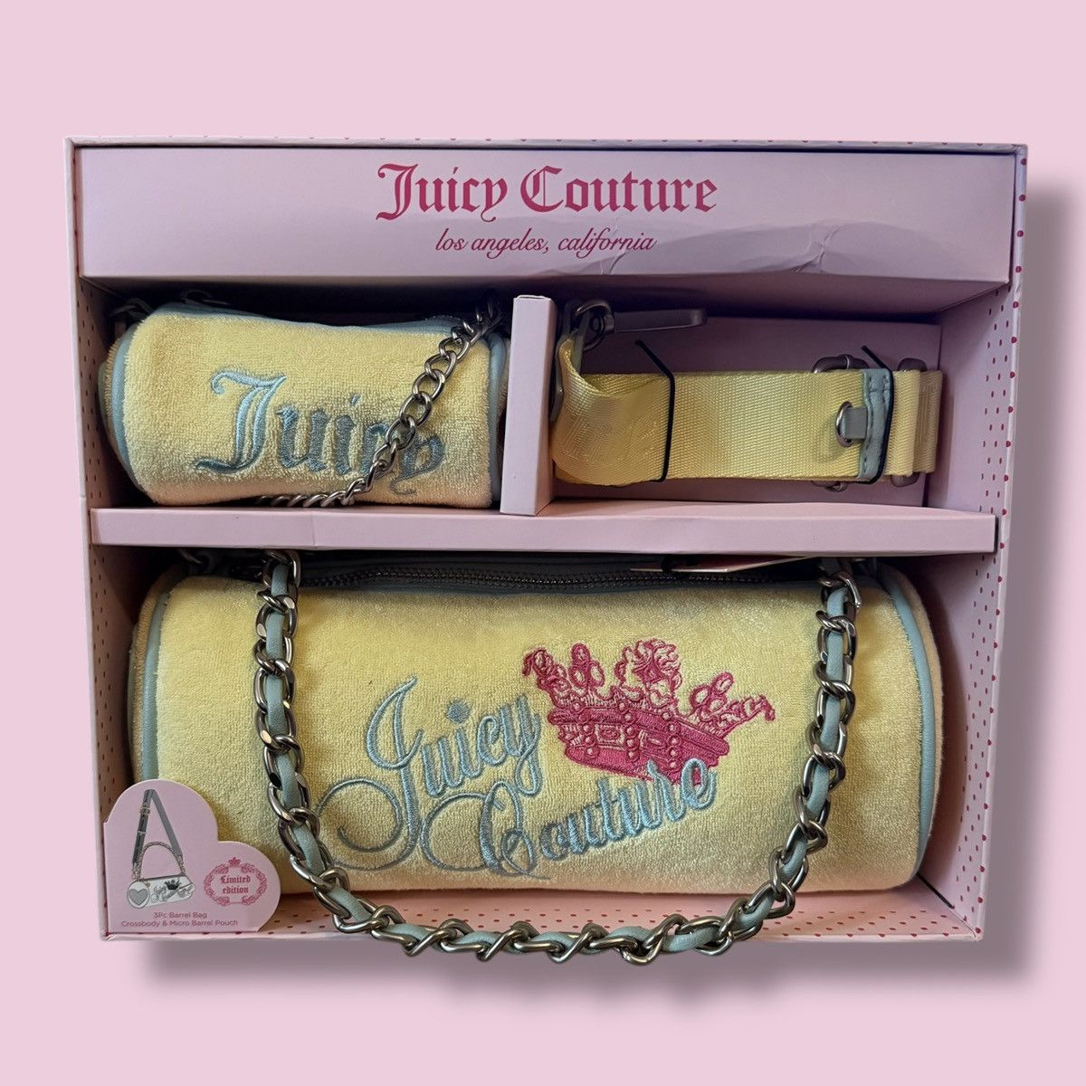 Juicy Couture Juicy Couture Heritage Barrel yellow pear 3 pc bag gift set Size ONE SIZE - 1 Thumbnail