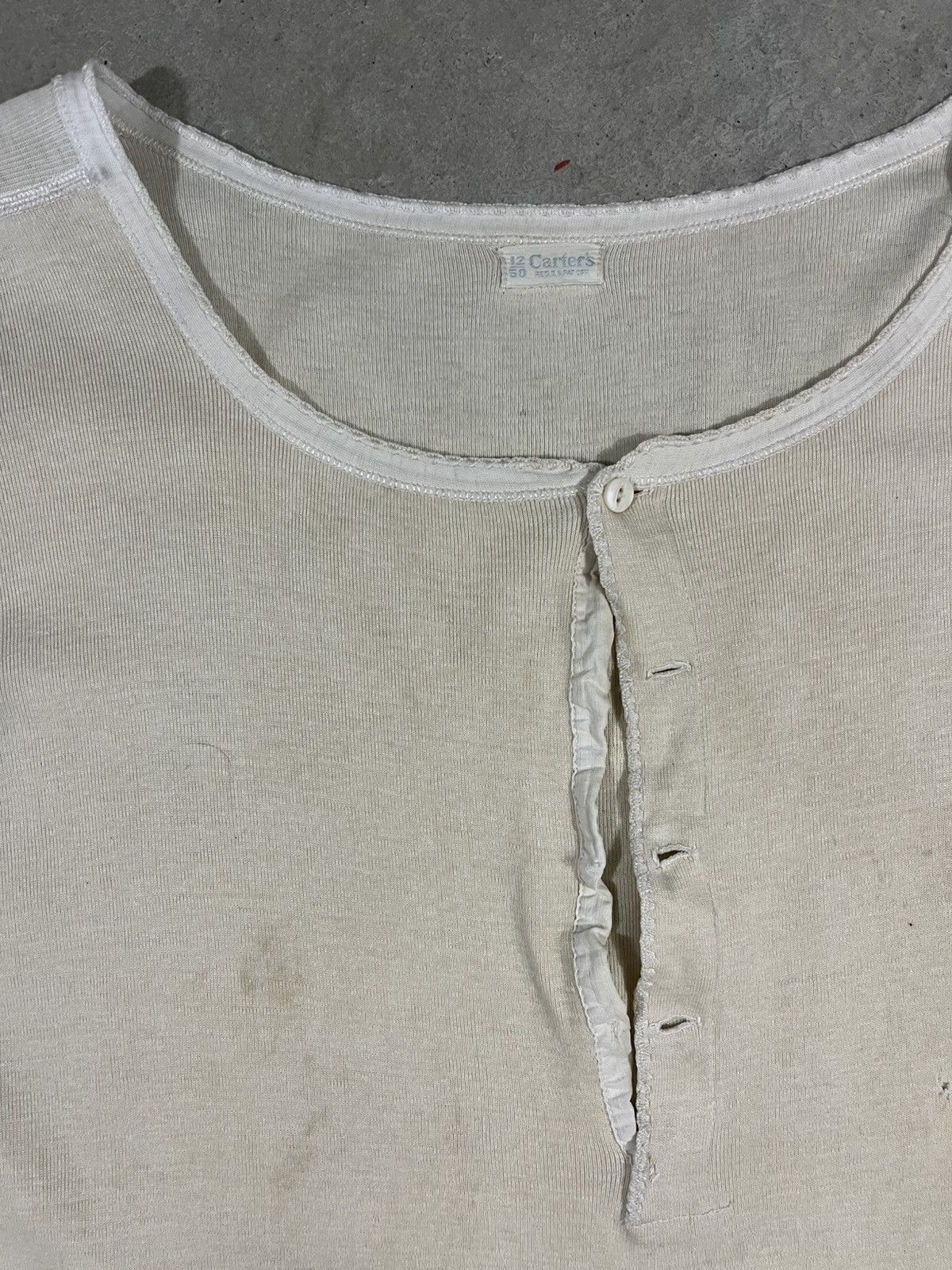 Vintage Vintage 40s Carters Henley Cotton Shirt Size US XL / EU 56 / 4 - 3 Thumbnail