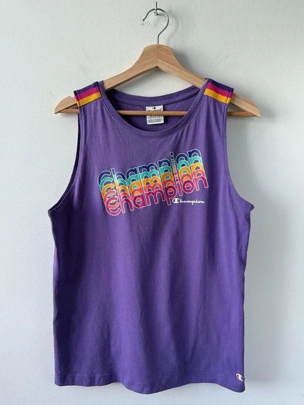 Champion Champion Purple Tank Top Rainbow Logo Size L Size L / US 10 / IT 46 - 1 Thumbnail