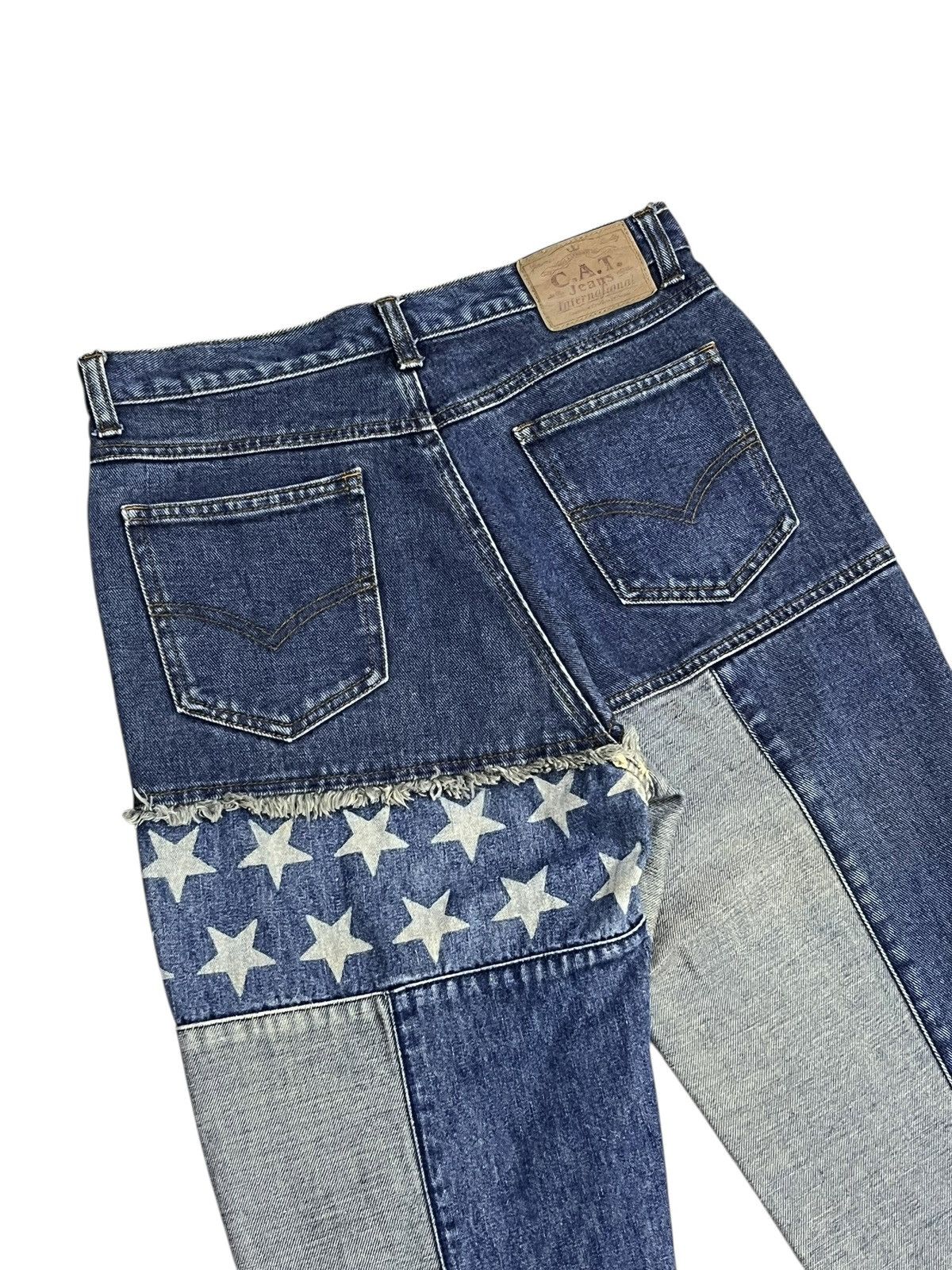 Hysteric Glamour 🔥Vtg Back & Forth Patchwork Star Flare Jeans Hysteric Style Size 27" / US 4 / IT 40 - 4 Thumbnail