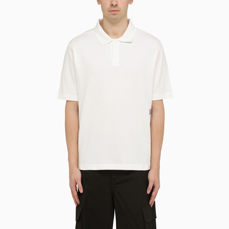 image of Burberry O1D2Blof0224 Polo Shirt In White, Men's (Size Medium)