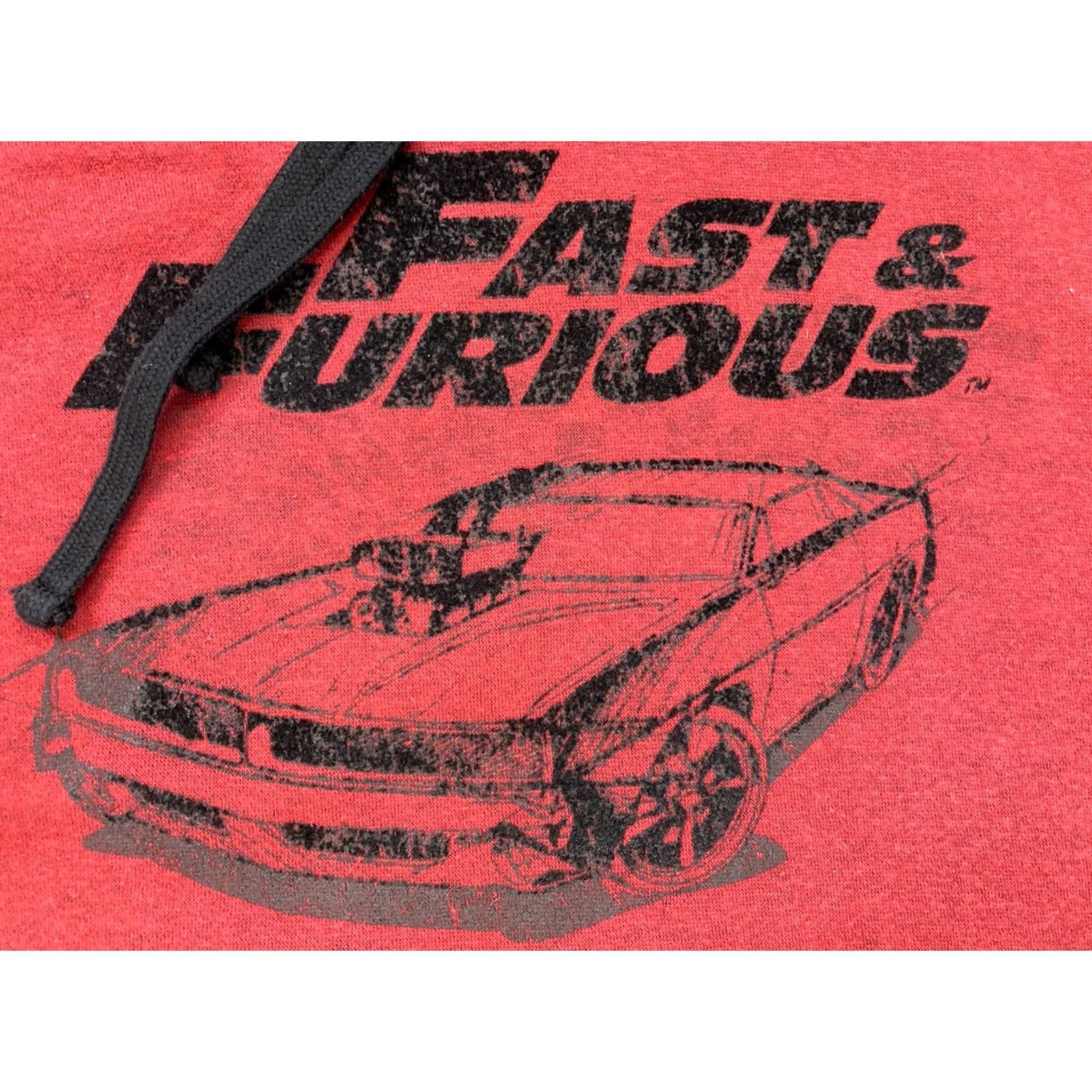 Vintage VINTAGE Universal Studios Hollywood Fast & Furious Hoodie Men Small Red Black Shirt Pullover Crew Neck Graphic Print Pockets Size US S / EU 44-46 / 1 - 2 Thumbnail