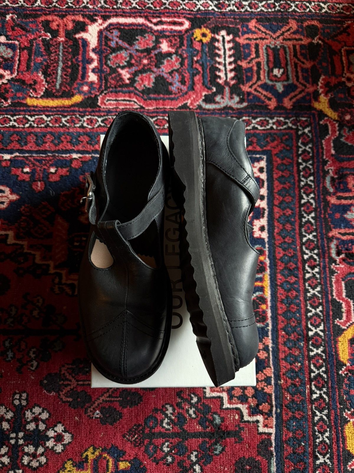 Our Legacy Camden in Car Tire Black Leather Size US 12 / EU 45 - 4 Thumbnail