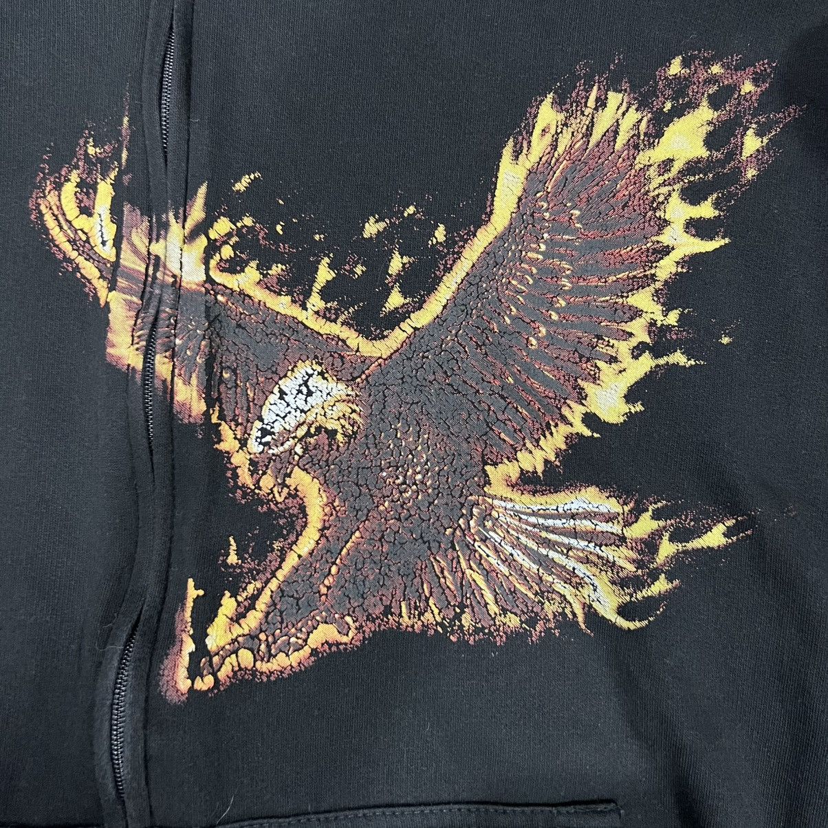 Japanese Brand × Vintage Y2K Eagle Flame Zip Up Hoodie Size US XL / EU 56 / 4 - 2 Thumbnail