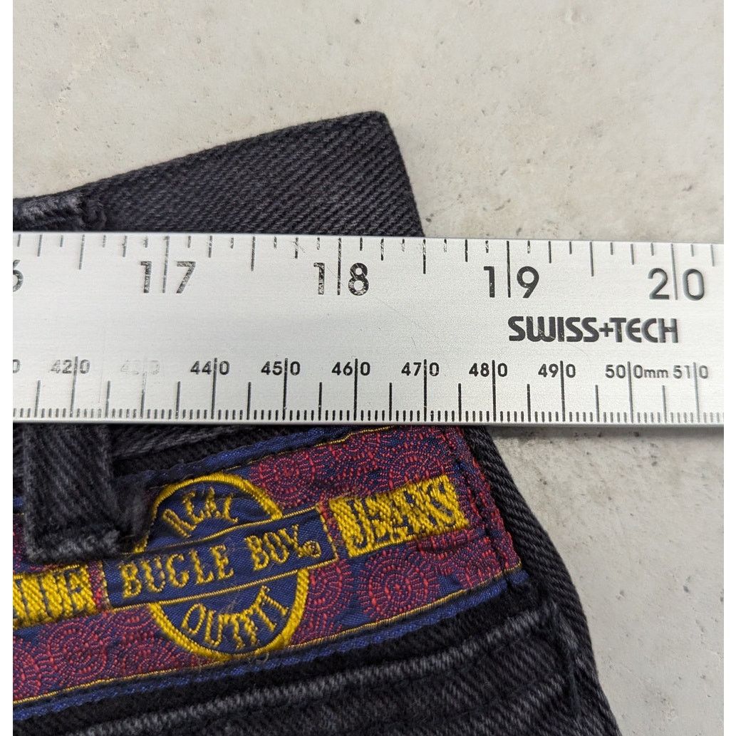 Bugle Boy × Vintage Vintage Bugle Boy Back patches black denim jeans Size US 36 / EU 52 - 7 Thumbnail