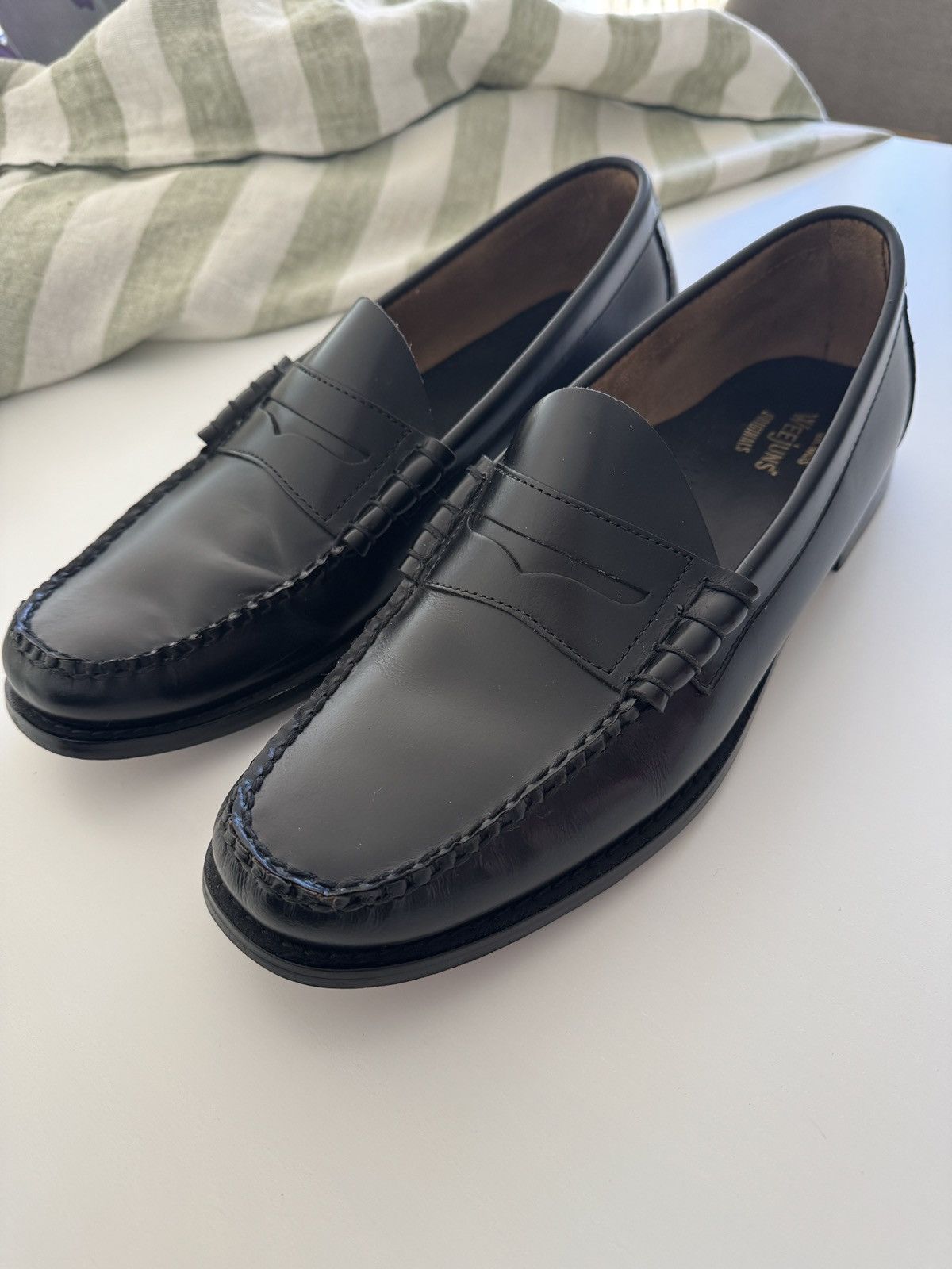 G.H. Bass & Co. Weejuns Larson in Black Leather Size US 13 / EU 46 - 2 Thumbnail