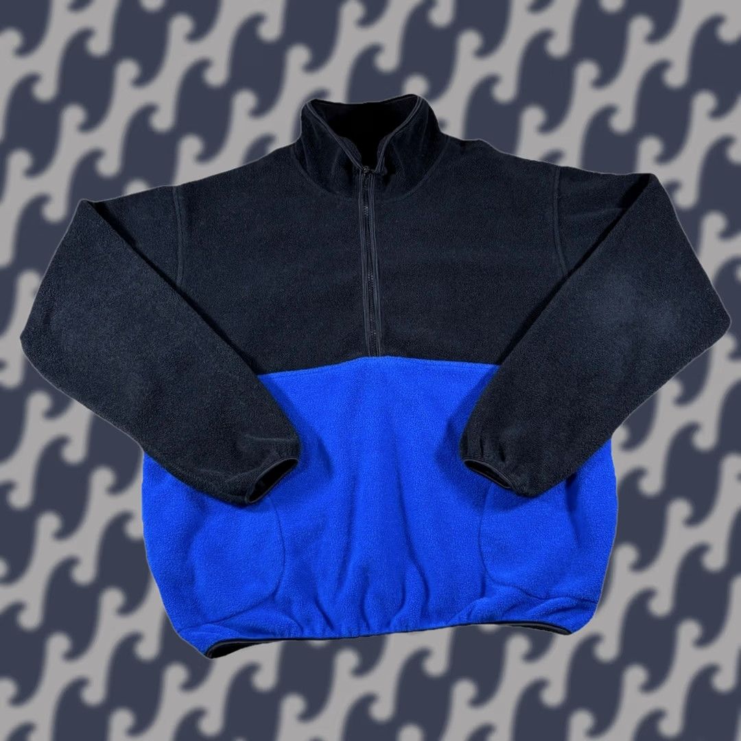 Vintage VINTAGE REI Fleece Quarter Zip Sweater Blue & Black Mens Large Hiking Outdoors Shirt Size US L / EU 52-54 / 3 - 1 Thumbnail