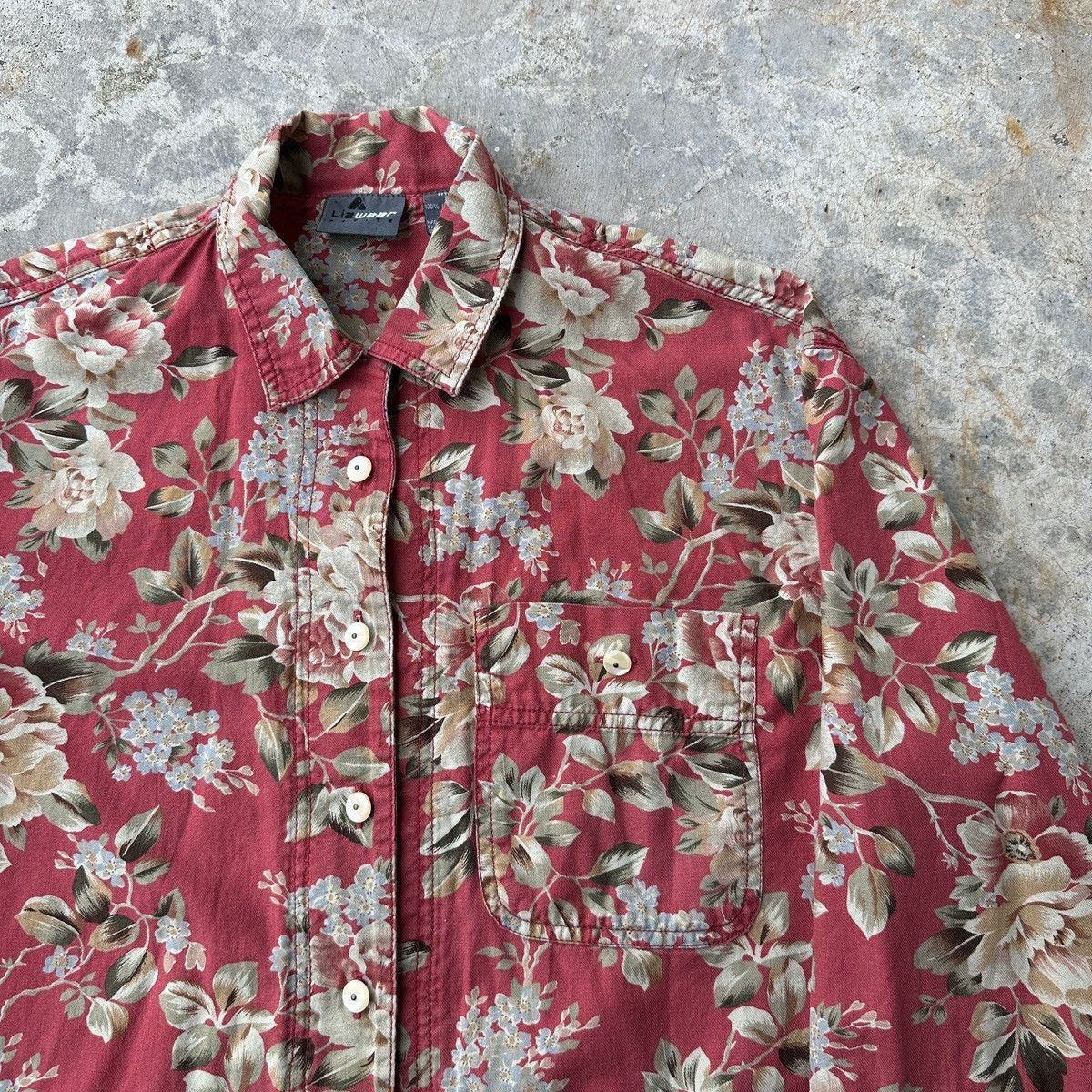 Vintage 90s Lia wear floral flowers button up shirt allover print Size US S / EU 44-46 / 1 - 3 Thumbnail