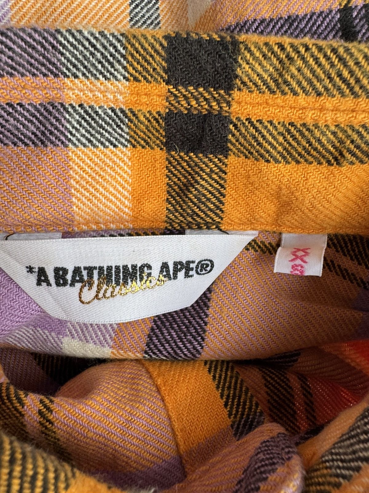 Bape VERY RARE VINTAGE SHIRT FLANNEL A BATHING APE BAPE PLAID Size XXS / US 00 / IT 34 - 3 Thumbnail