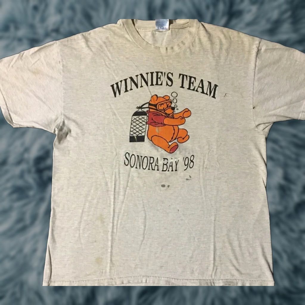 Thrasher Vtg 90s Winnie The Pooh Show Me The Honey Thrashed Faded Shirt XL Cartoon Grunge Size US XL / EU 56 / 4 - 1 Thumbnail