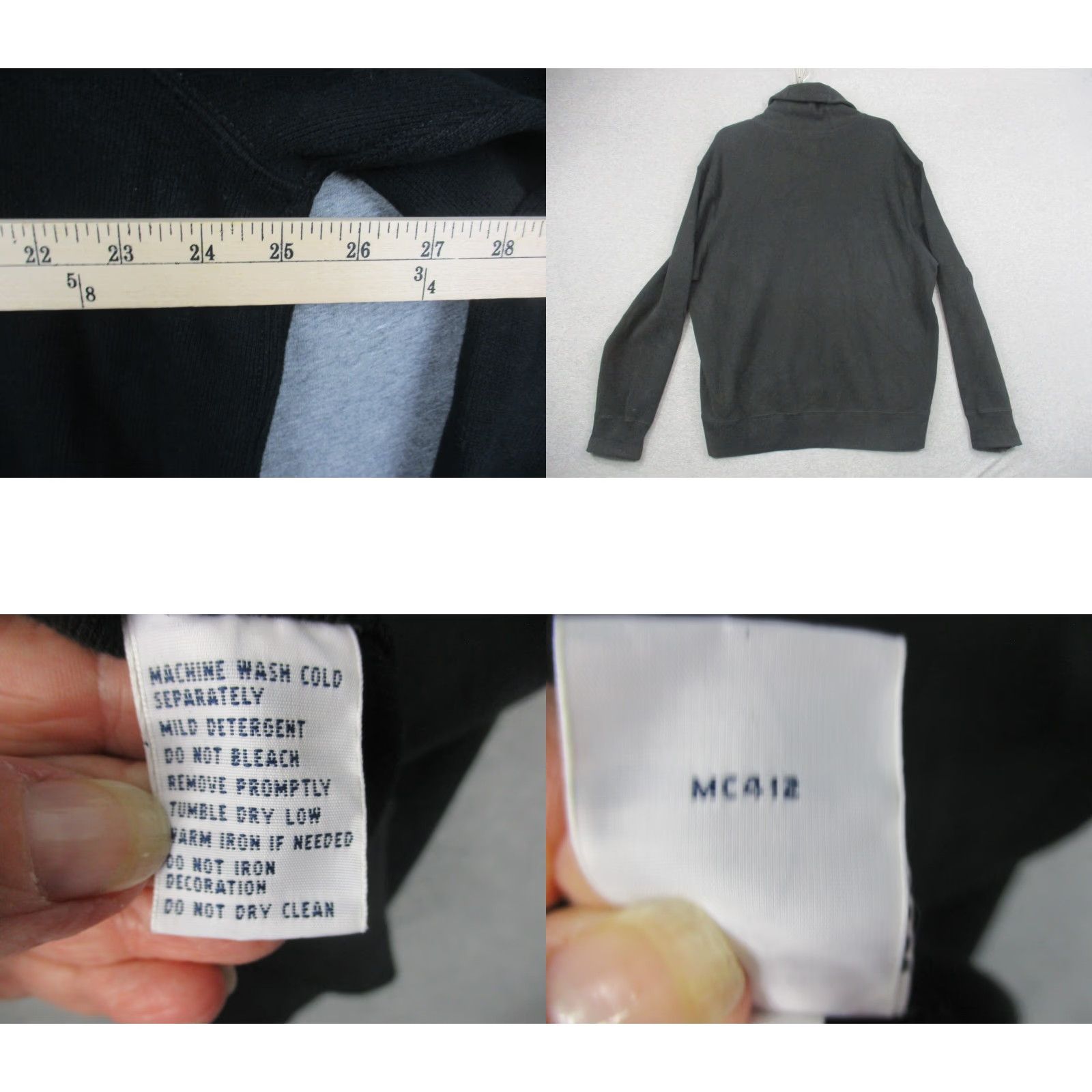 Polo Ralph Lauren VINTAGE Polo Ralph Lauren Sweater Cowl Neck Men's XL Black Estate Rib Size US XL / EU 56 / 4 - 8 Thumbnail