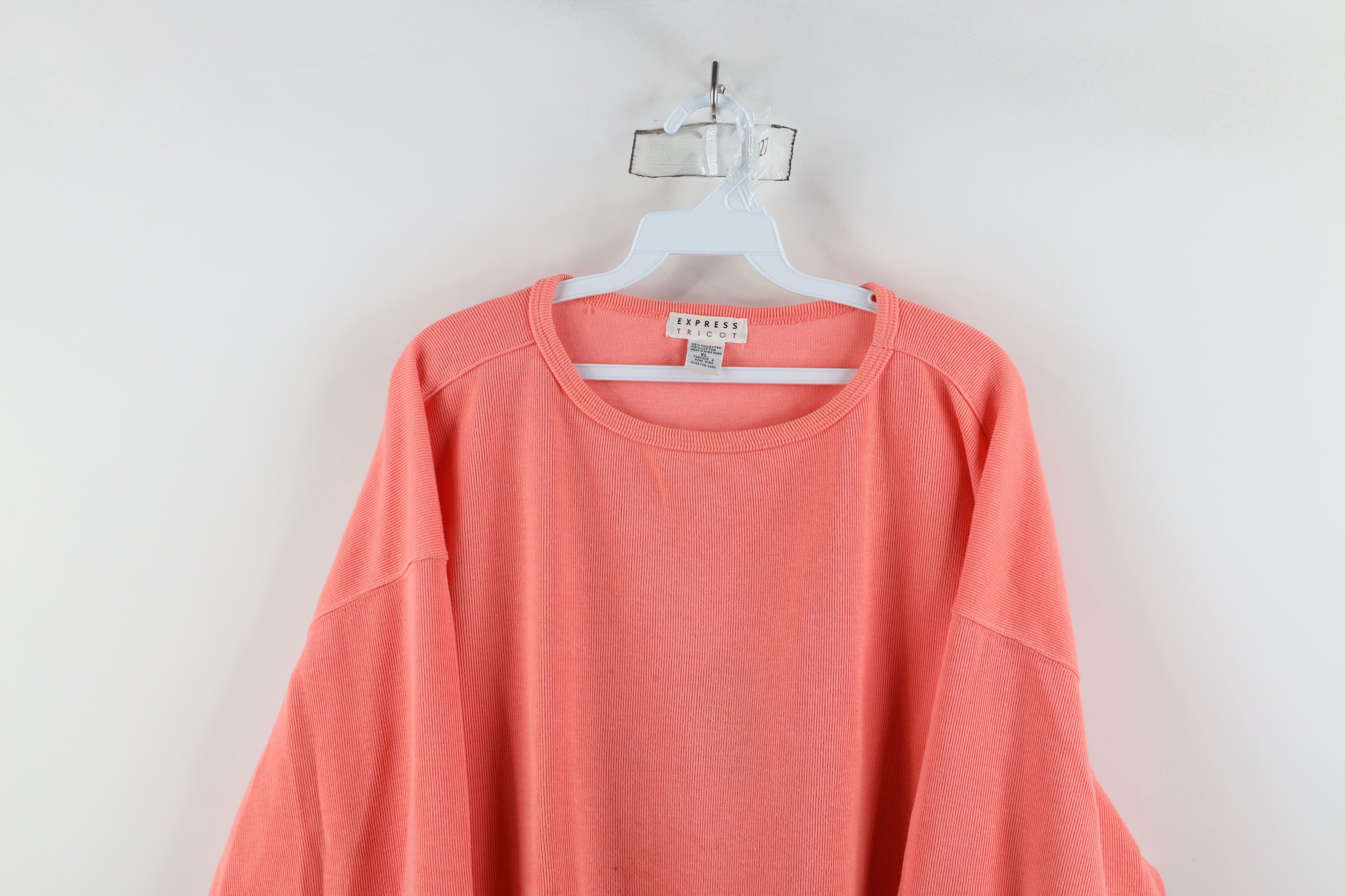 Express × Vintage Vintage 90s Express Thermal Ribbed Knit 3/4 Sleeve T-Shirt Size XL / US 12-14 / IT 48-50 - 2 Thumbnail