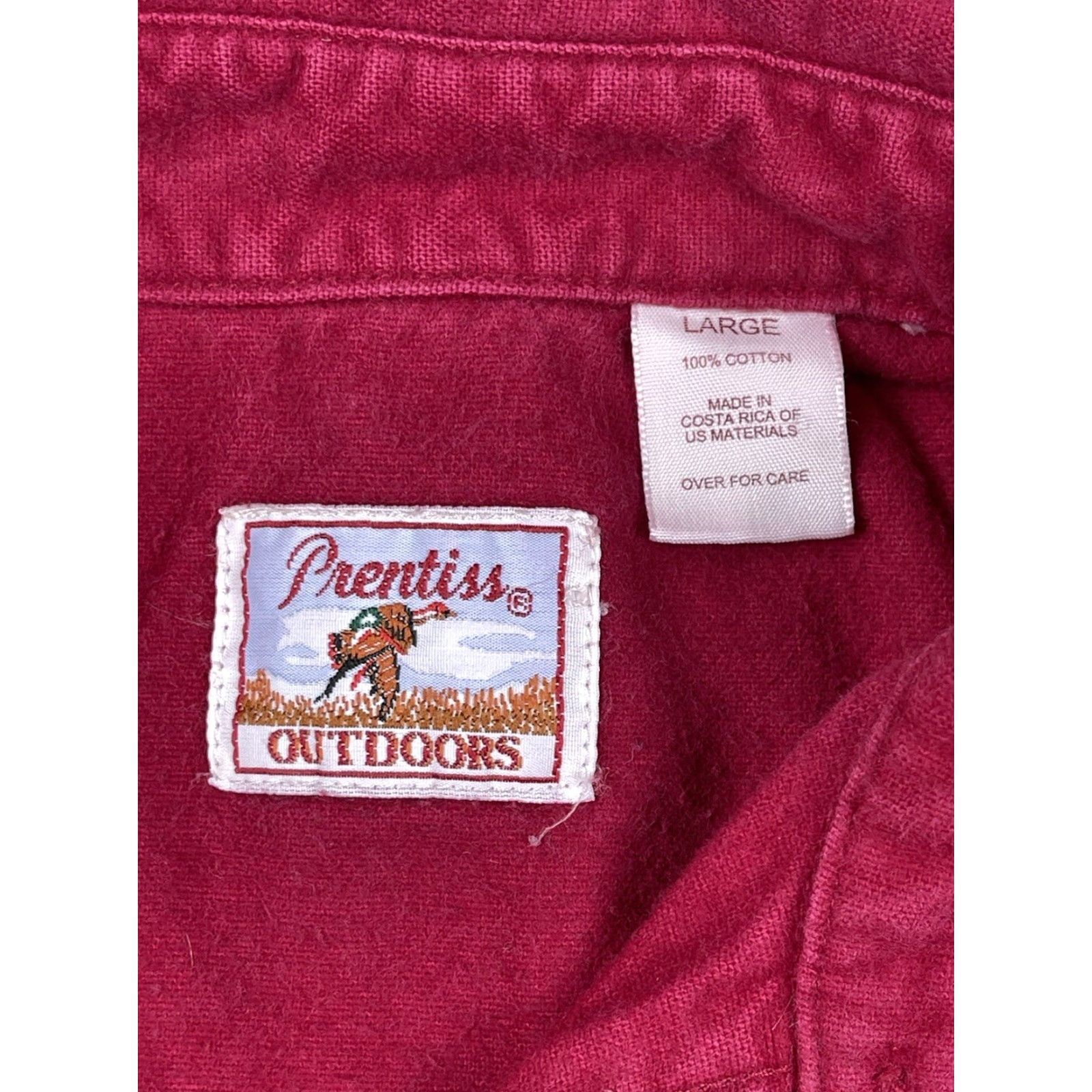 Vintage VINTAGE Prentiss Outdoors Shirt Chamois Flannel Western Button-Up Mens Sz L Red Plaid 100% Cotton Rodeo USA 90s Size US L / EU 52-54 / 3 - 2 Thumbnail