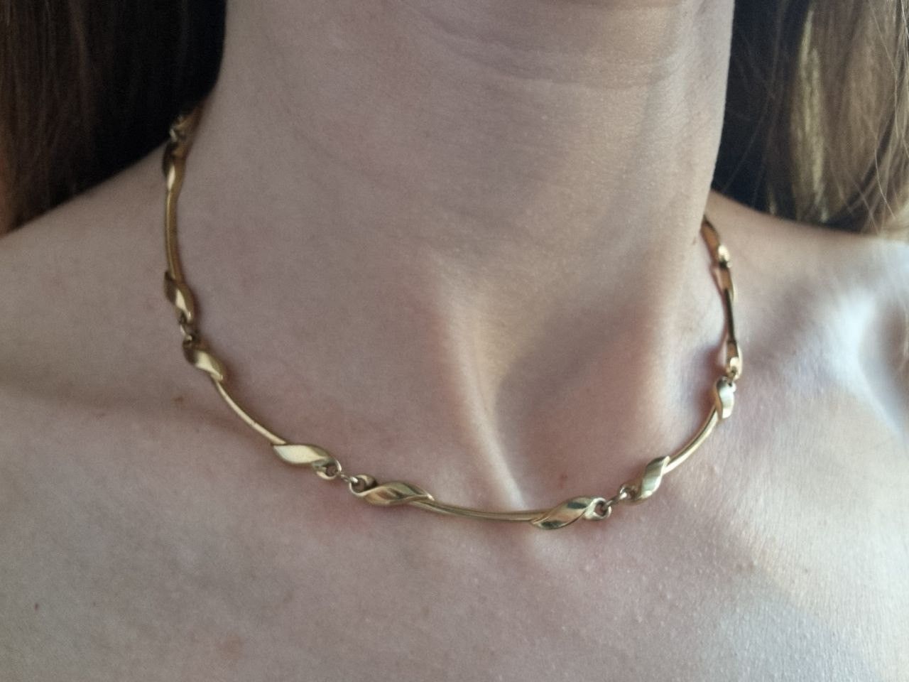 Dior Vintage Gold-Plated Necklace w/ Dior-Style Engraving, 70s–80 Size ONE SIZE - 1 Thumbnail