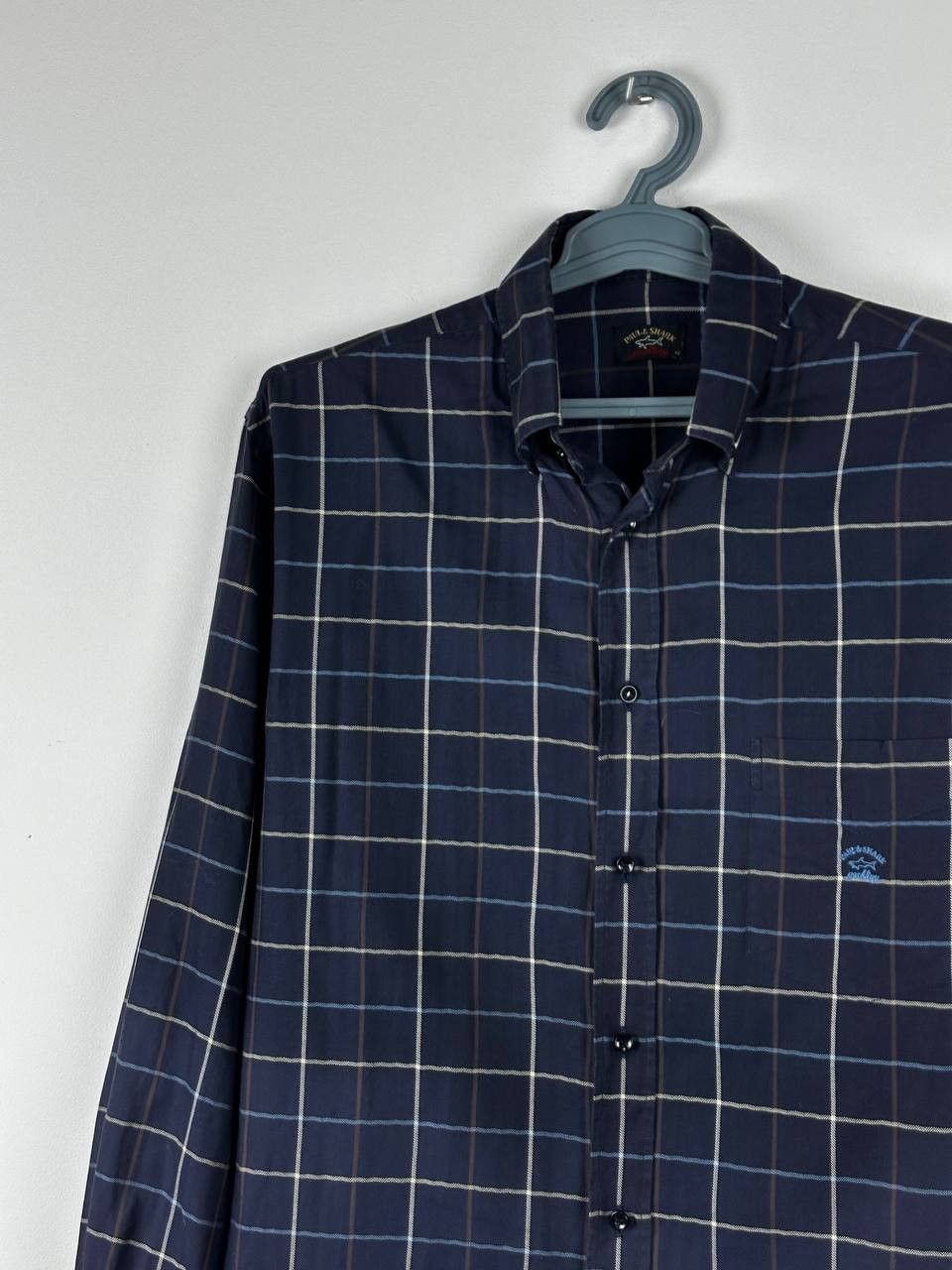 Paul & Shark Paul & Shark Navy Plaid Yachting Club Shirt Size XL Size US XL / EU 56 / 4 - 4 Thumbnail