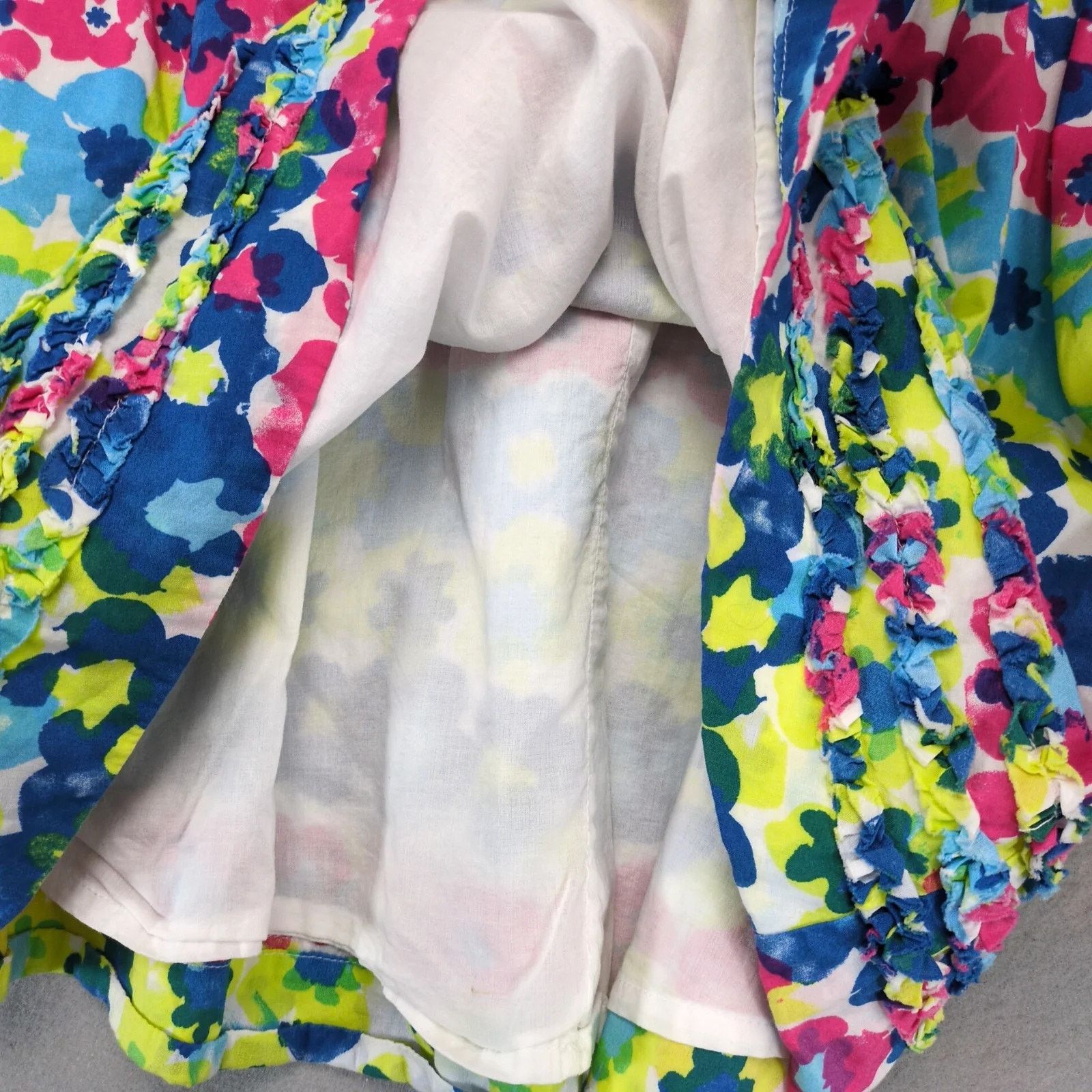 L.L. Bean LL Bean Floral Mini Skirt Sz 14 Elastic Waist Ruffle A-Line Size 36" / US 14 / IT 50 - 9 Thumbnail