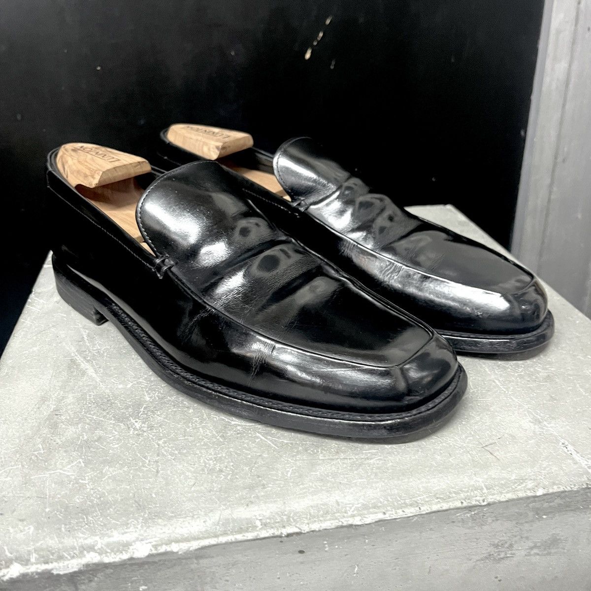 Prada Prada Men’s Black Leather Square Toe Loafers Size 7.5 Size US 7.5 / EU 40-41 - 1 Thumbnail