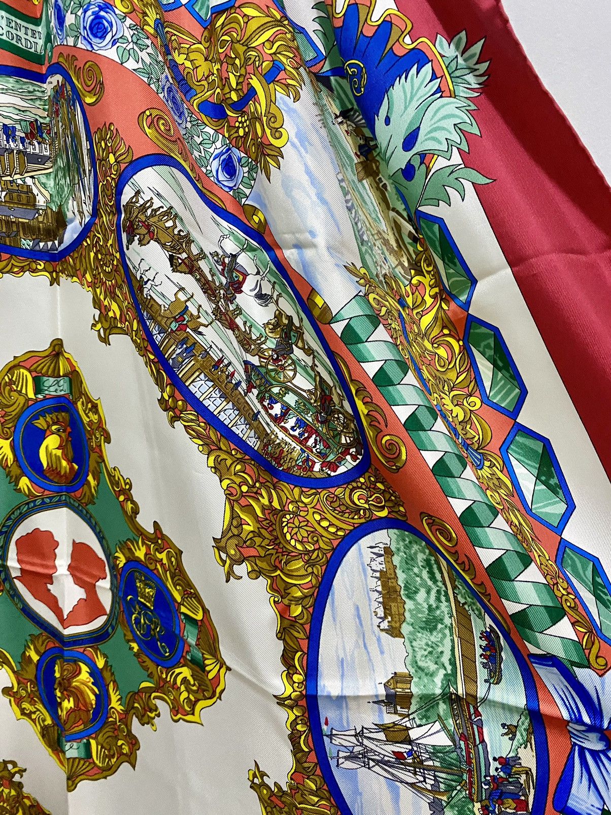 Hermes HERMES MULTI-COLORED L'ENTENTE CORDIALE 90CM SILK SCARF Size ONE SIZE - 12 Thumbnail