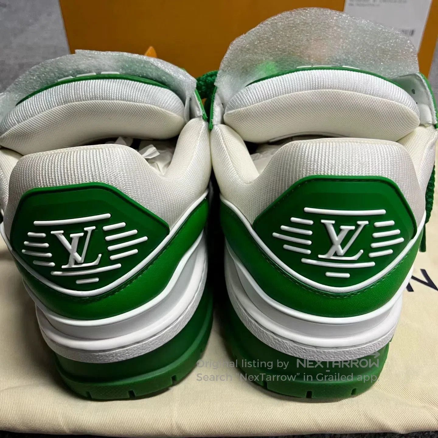 Louis Vuitton louis vuitton white green low. Size US 8.5 / EU 41-42 - 4 Thumbnail