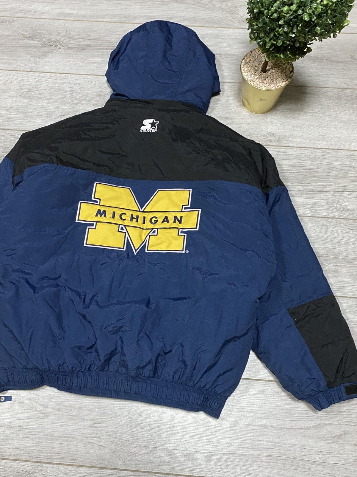Starter Vintage Starter University of Michigan Jacket Size US L / EU 52-54 / 3 - 6 Thumbnail