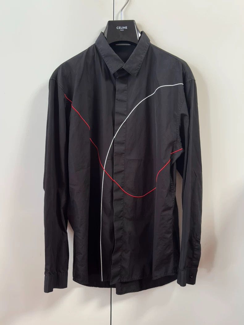 Dior Dior Black Shirt with Red White Lines - dmc Size US L / EU 52-54 / 3 - 1 Thumbnail