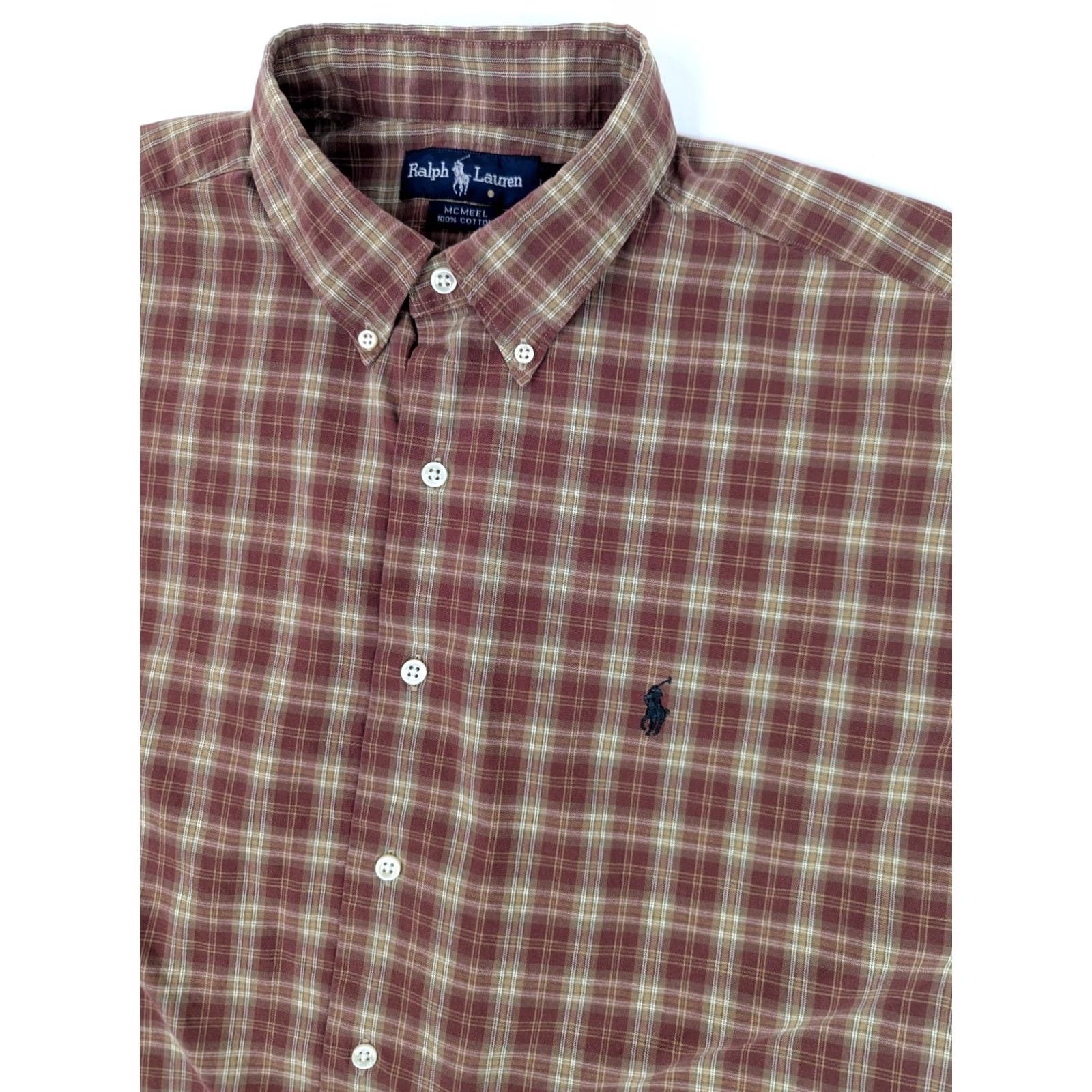 Polo Ralph Lauren Ralph Lauren McMeel Men XL Red Plaid Lightweight Flannel Button Down Shirt Size US XL / EU 56 / 4 - 2 Thumbnail