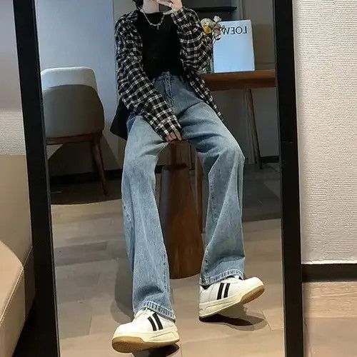Japanese Brand × Vintage Thin Vintage Straight Leg Pants Fashionable Floor Mopping Size 30" / US 8 / IT 44 - 3 Thumbnail