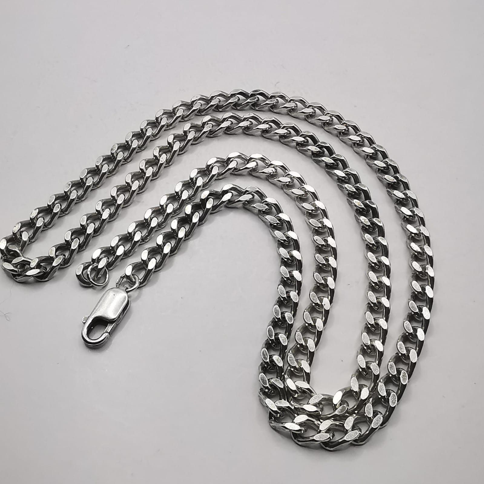 Vintage Jewelry Chain, 925 Sterling Silver, Signed 35.02G, Men's