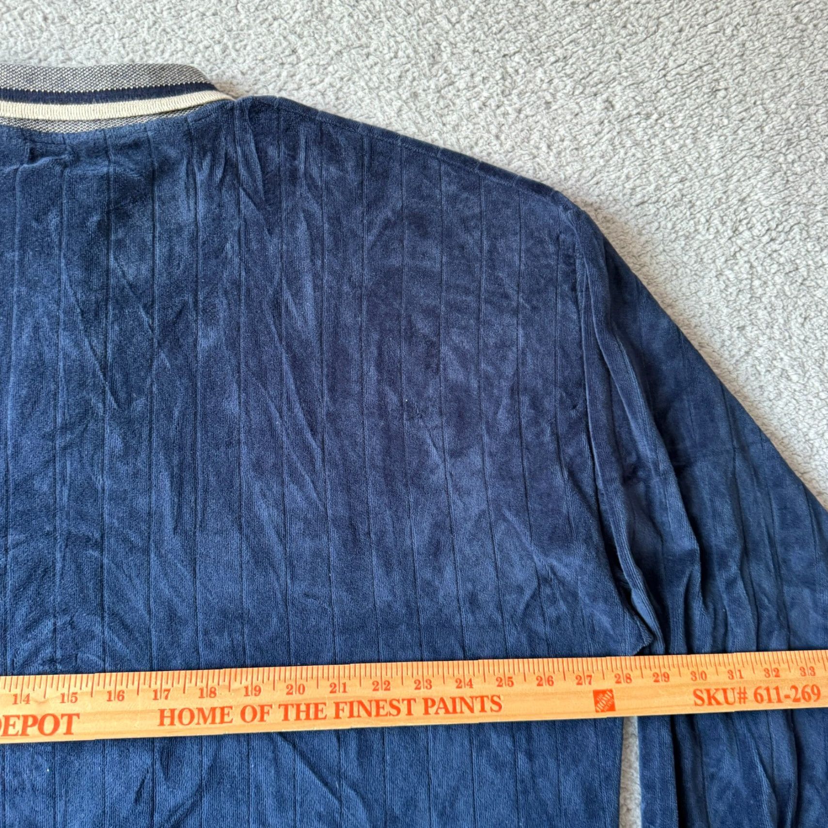 Vintage VINTAGE David Taylor Sweater Mens 2XL Blue Velour USA Golf Sweatshirt Sweater Size US XXL / EU 58 / 5 - 7 Thumbnail