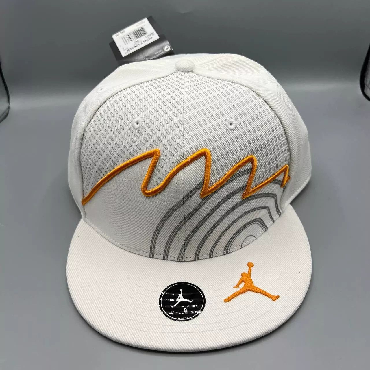 Jordan Brand Air Jordan Hat Men 8 White Jumpman Fitted Cap New Size ONE SIZE - 1 Thumbnail