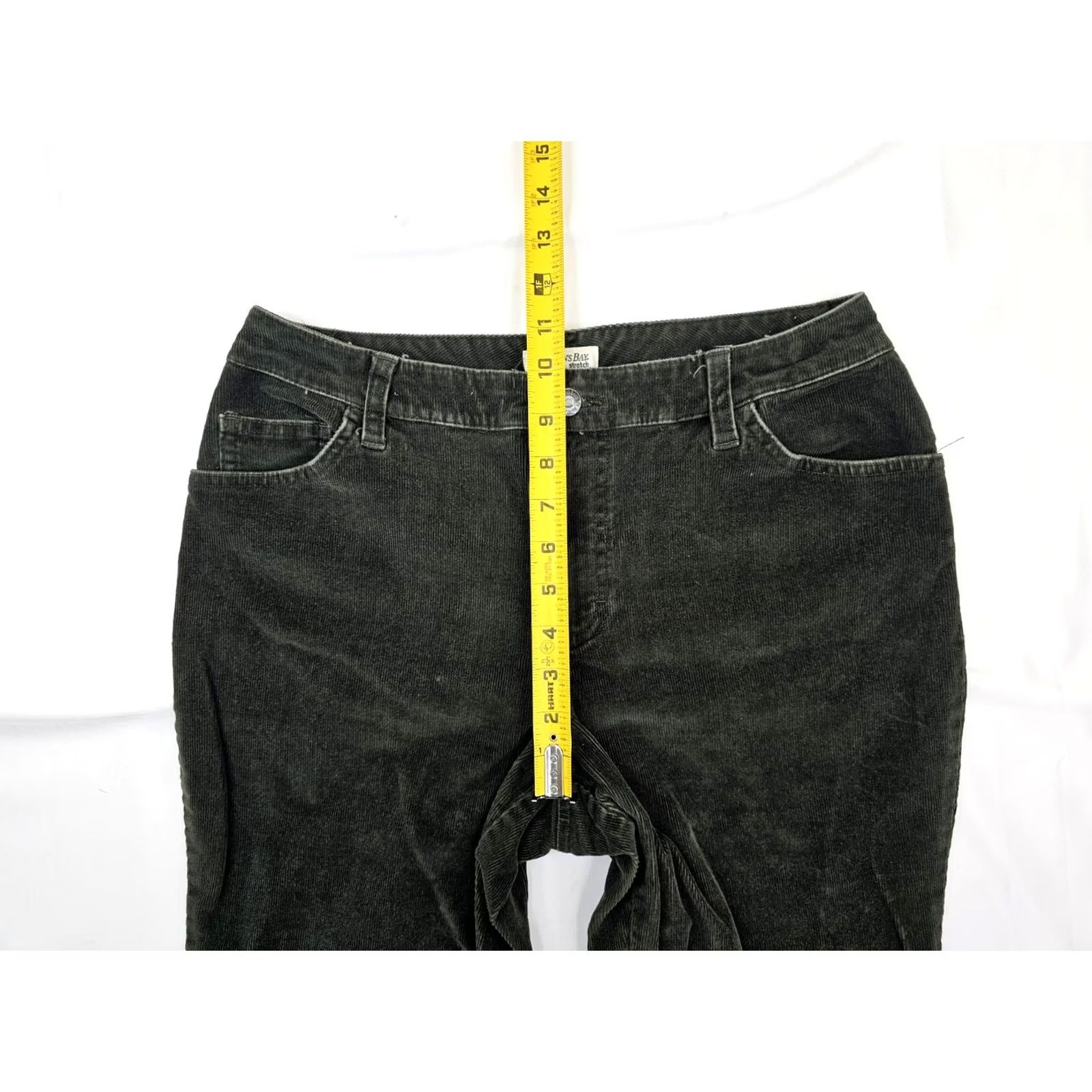 Vintage St. John’s Bay Corduroy Pants Women 10 Olive Green Stretch Straight EUC Size 32" / US 10 / IT 46 - 4 Thumbnail