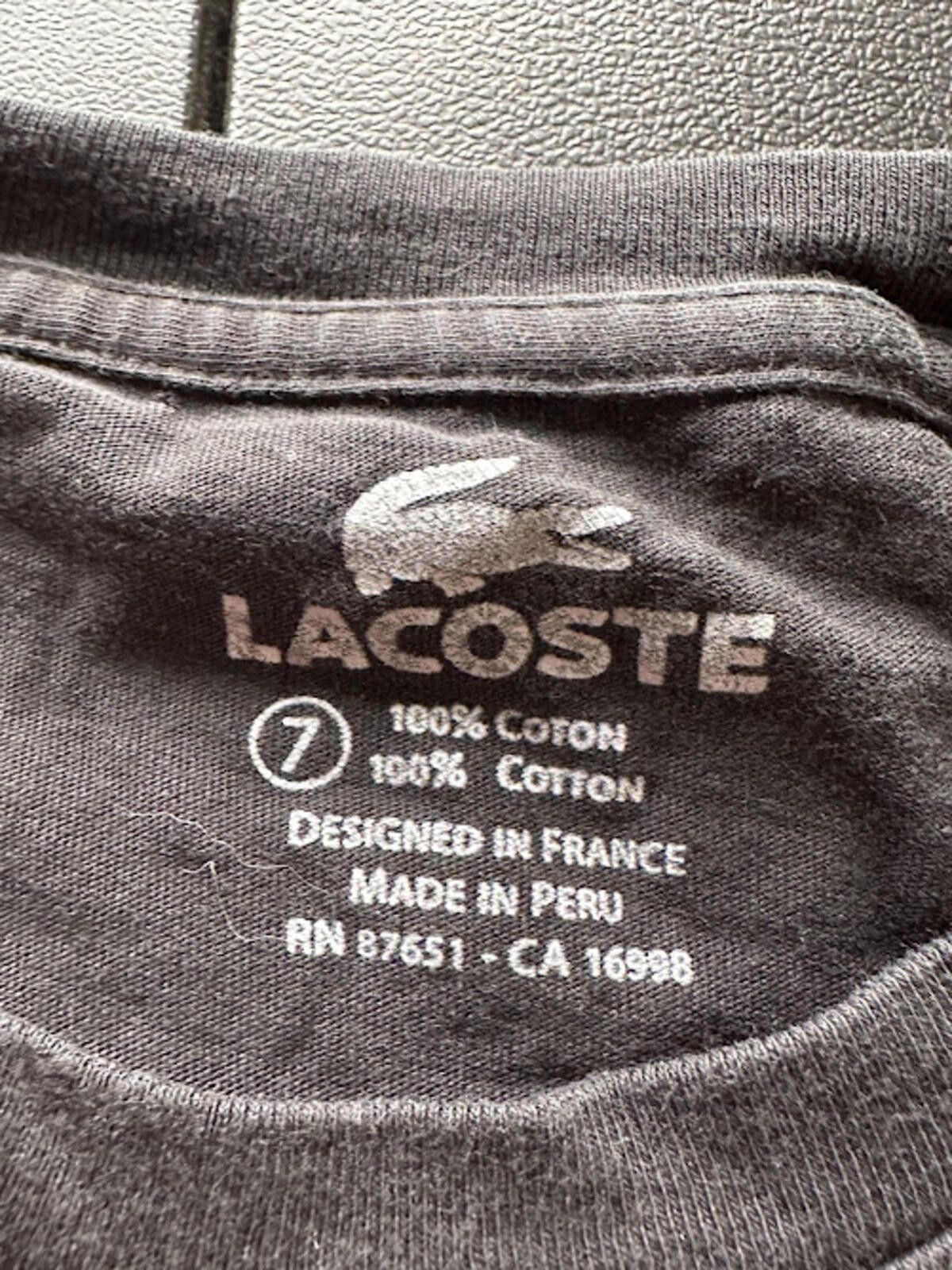 Lacoste Lacoste Black Tee Croc Logo Size 7 XL Size US XL / EU 56 / 4 - 3 Thumbnail