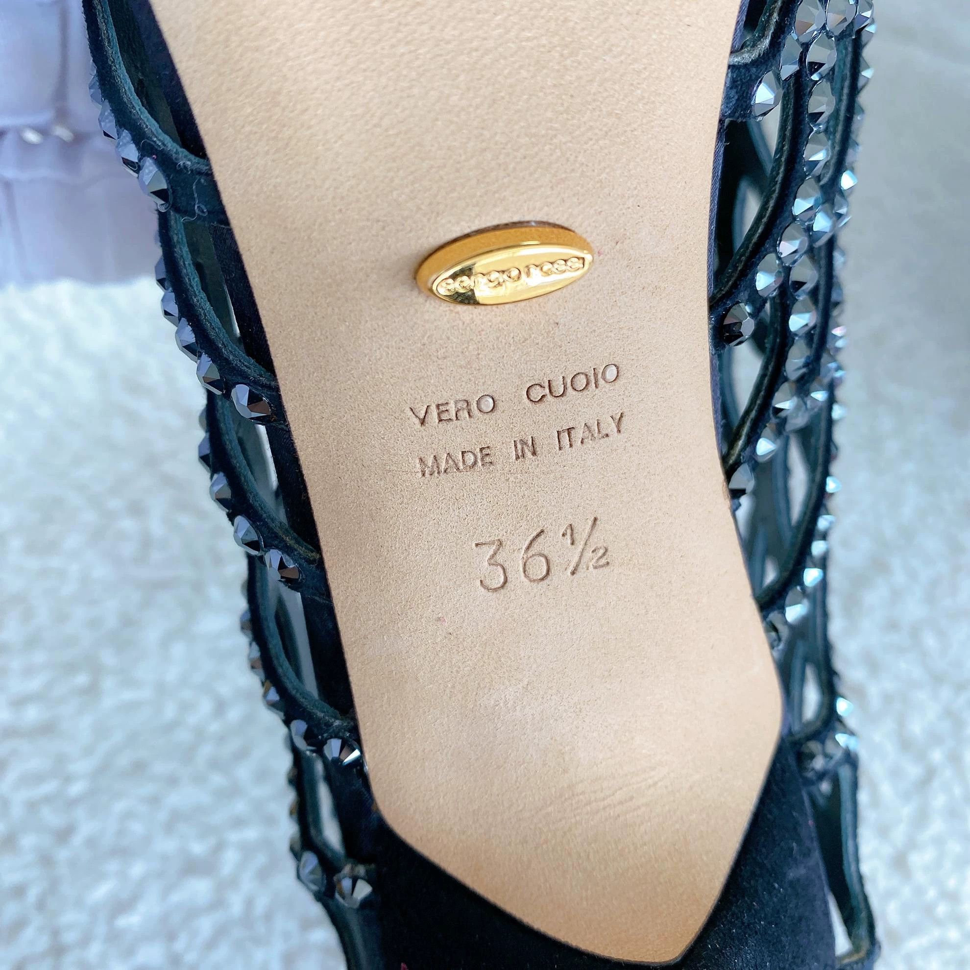 Sergio Rossi Sergio Rossi Women's Black High Heels 36.5 Size US 6 / IT 36 - 7 Thumbnail