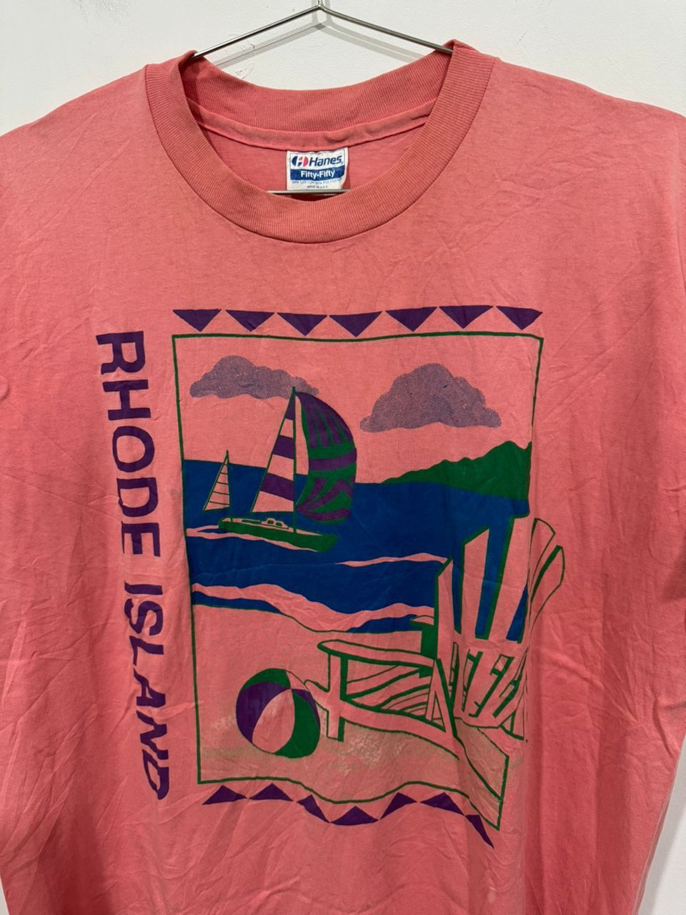 Hanes × Vintage Vintage 90s Rhode Island Tee Size US L / EU 52-54 / 3 - 2 Thumbnail