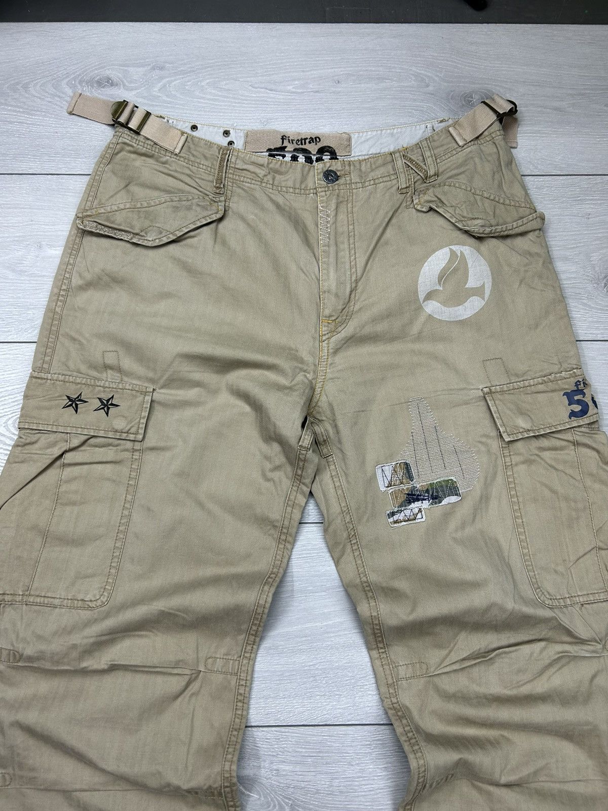 Firetrap × Vintage Firetrap Vintage Cargo pant size 32 big logo Size US 32 / EU 48 - 6 Thumbnail