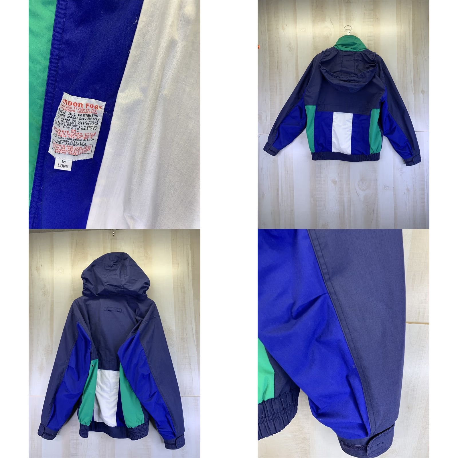 London Fog VINTAGE London Fog Mens Windbreaker Jacket Green Blue Medium Long-8326 Mens Size US M / EU 48-50 / 2 - 8 Thumbnail
