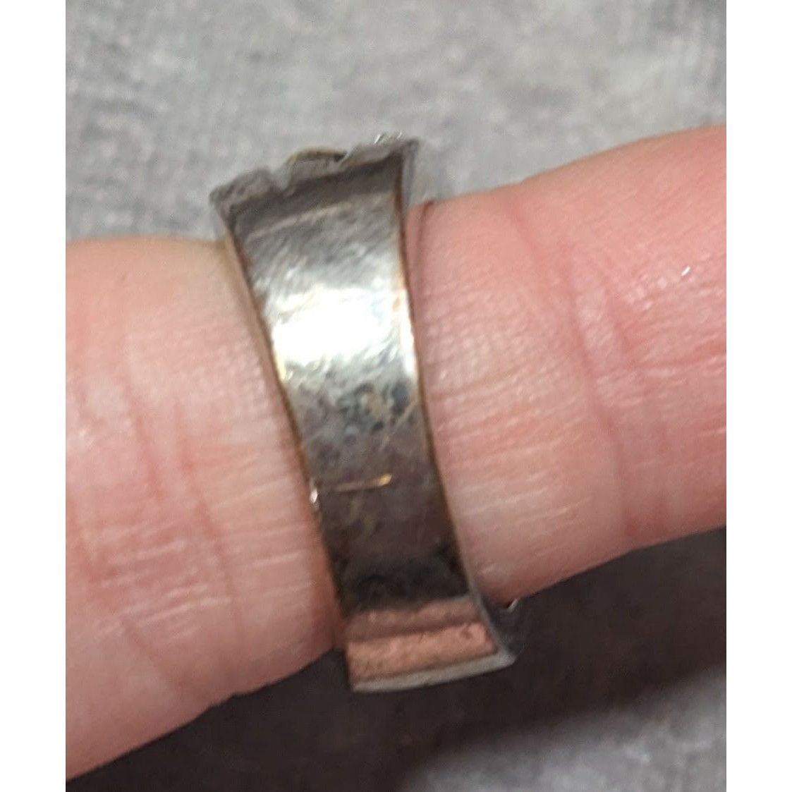 Other Gold Tone Scalloped And Silver Tone Stacked Ring With Rhines Size ONE SIZE - 8 Thumbnail