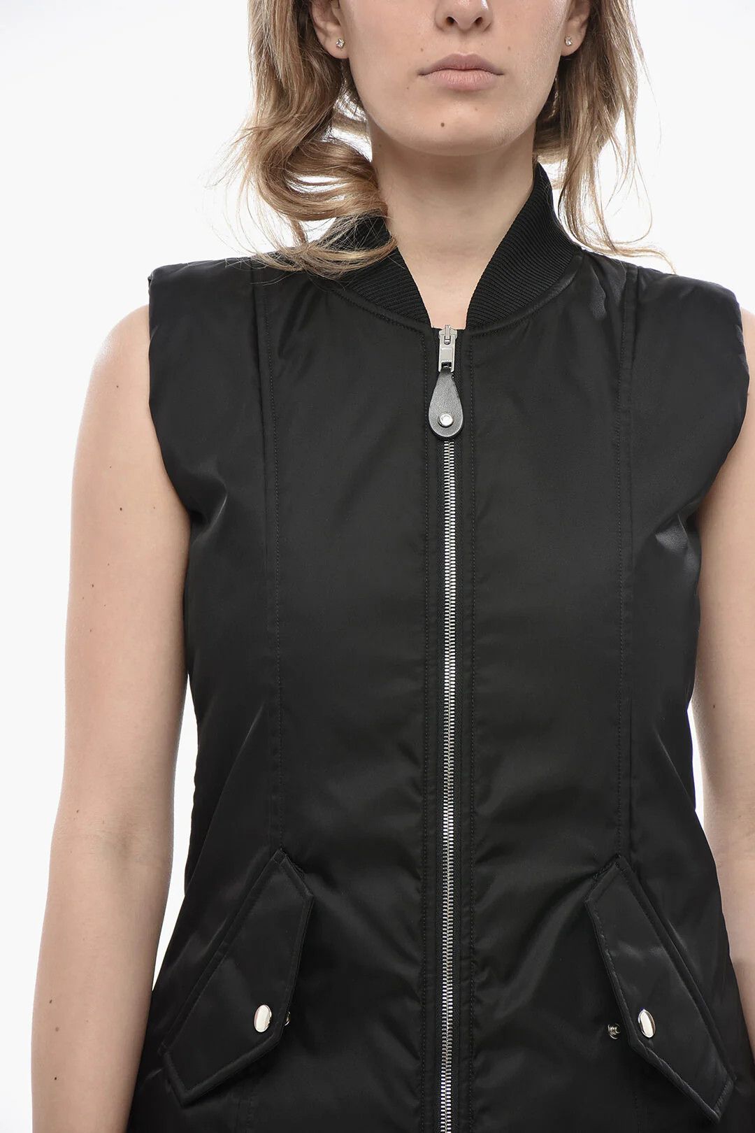 Gucci og1mm0326 Quilted Zip-Up Dress in Black Size S / US 4 / IT 40 - 3 Thumbnail