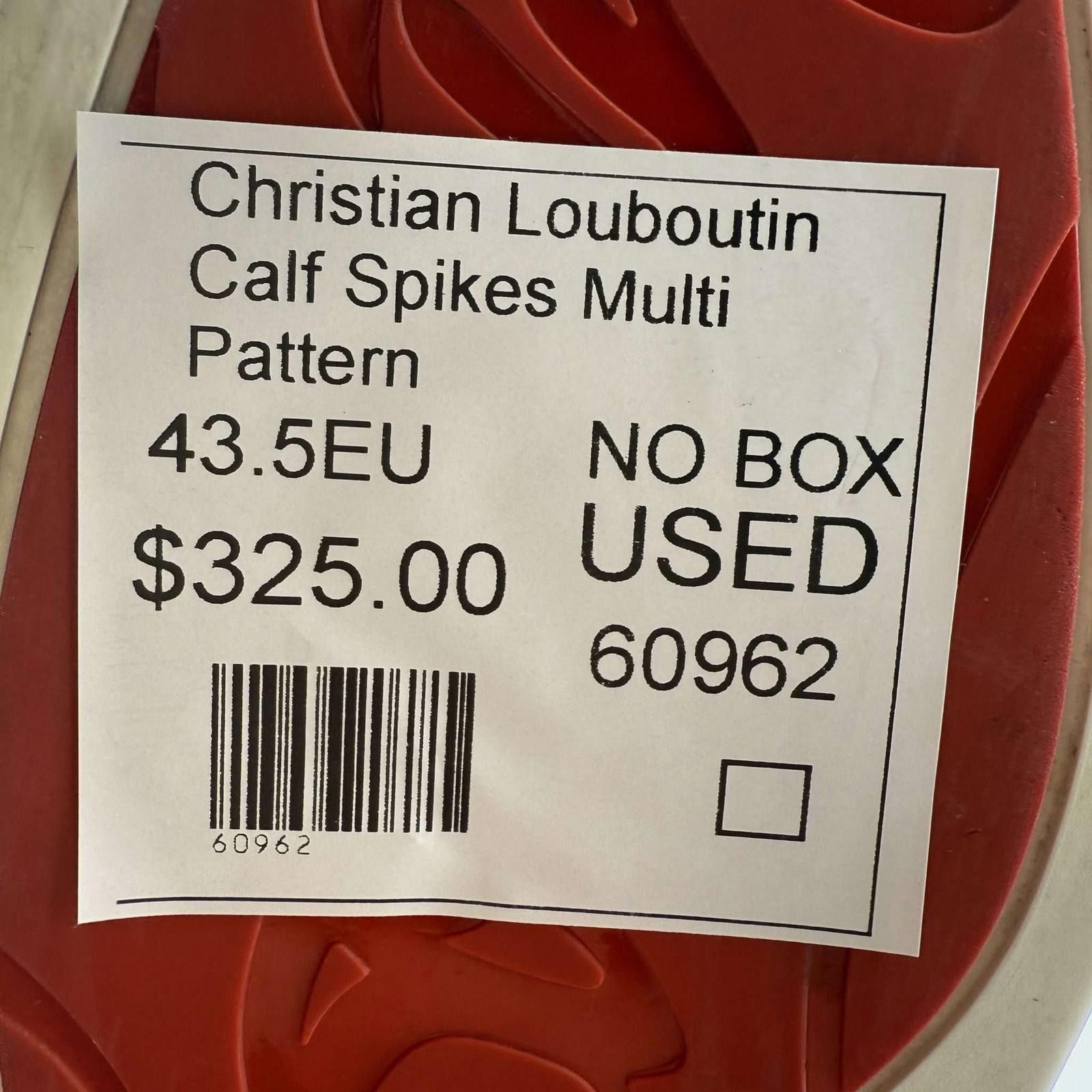 Christian Louboutin Christian Louboutin Spikes Multi Pattern 43.5EU Used No Box Size US 10.5 / EU 43-44 - 8 Thumbnail