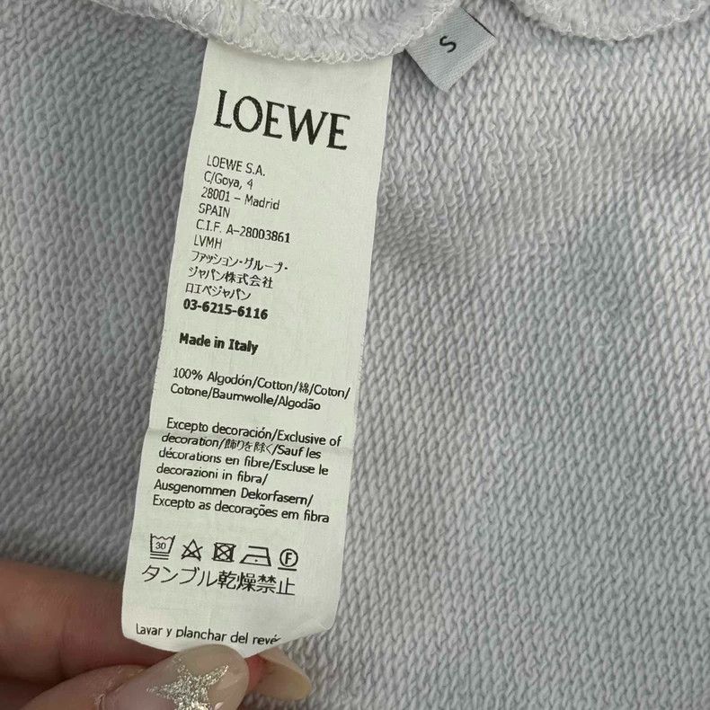 Loewe LOEWE Blue rendering classic logo hooded hoodie Size S / US 4 / IT 40 - 6 Thumbnail