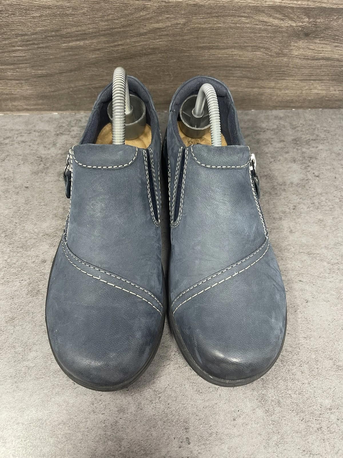 Clarks Clarks Carleigh Ray Slip On Shoes Womens Size 8.5 Blue Size US 8.5 / IT 38.5 - 3 Thumbnail