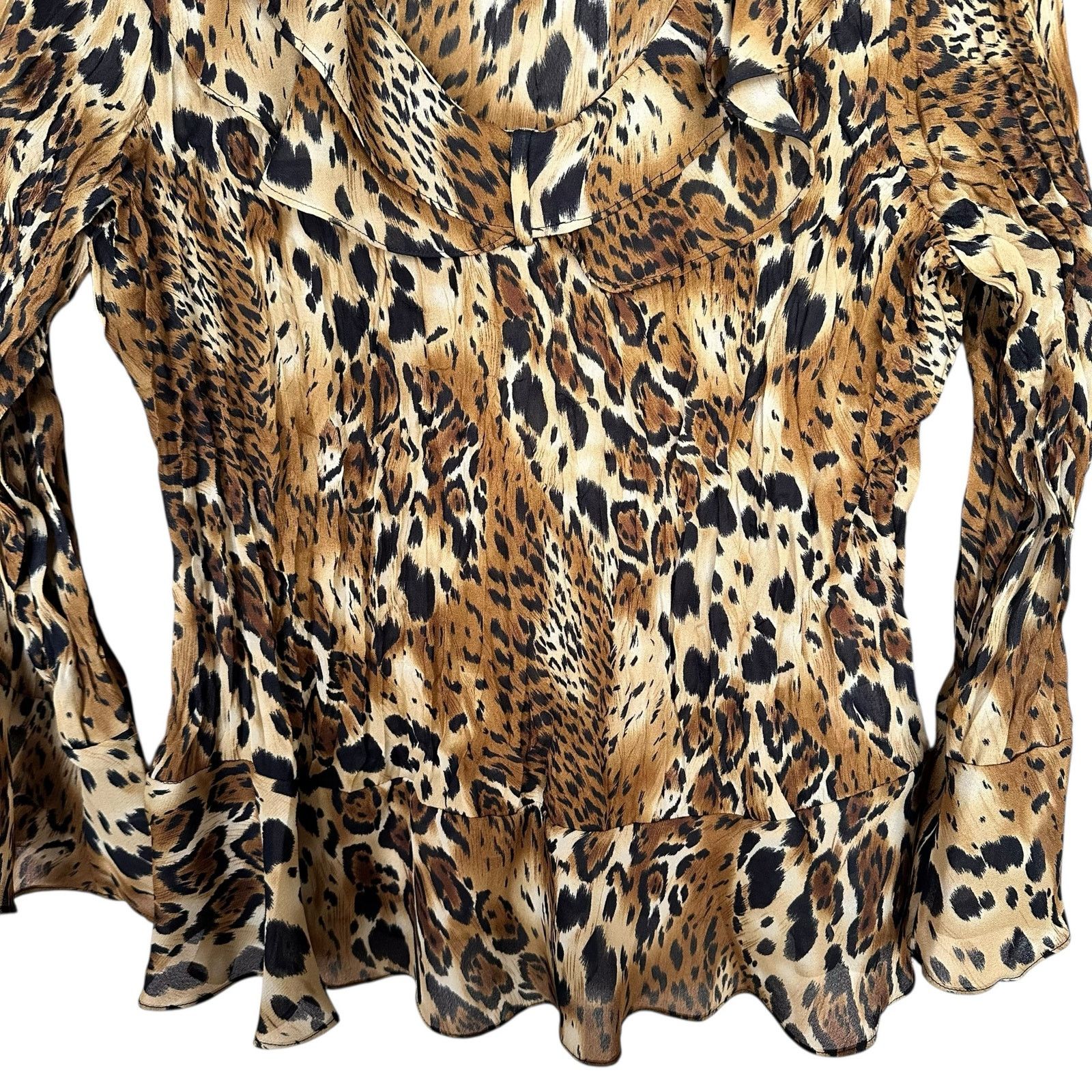 Other Allison Taylor Y2K Going Out Ruffle Tops Leopard Brown XL Size XL / US 12-14 / IT 48-50 - 6 Thumbnail