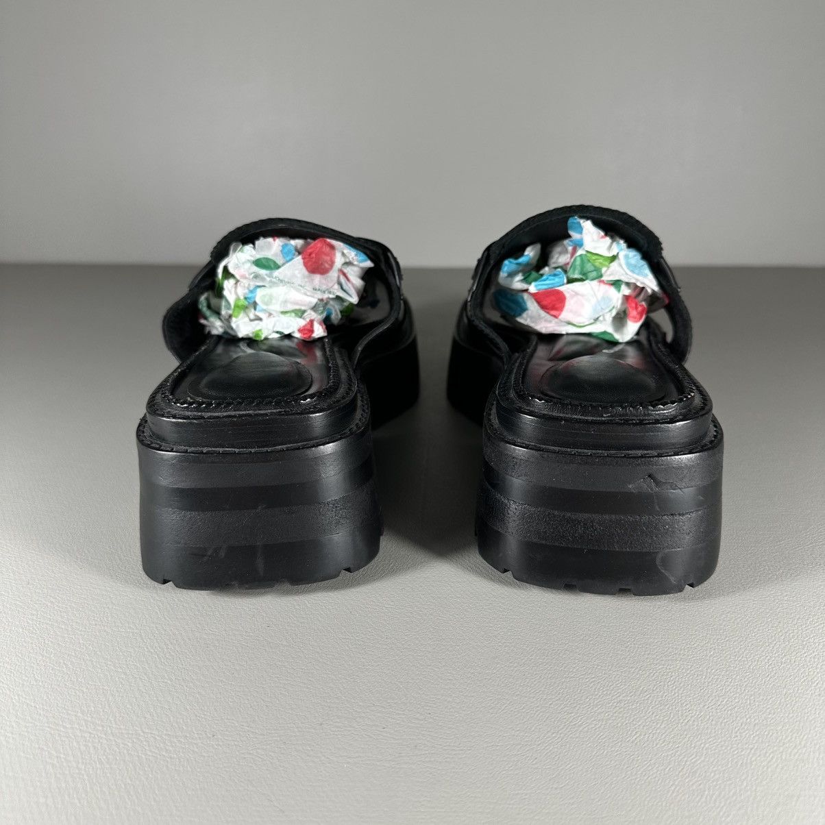 Alexander Wang Alexander Wang Carter Platform Black Leather Slip On Sandals Size US 7 / IT 37 - 7 Thumbnail