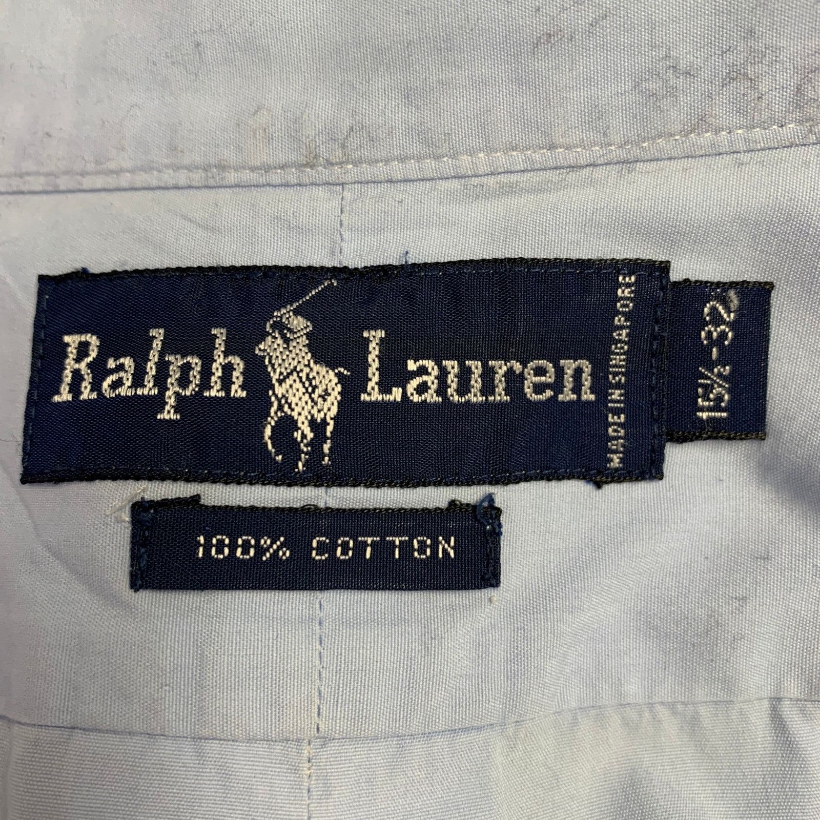 Ralph Lauren RALPH LAUREN Blue Cotton Button Down Collar Long Sleeve Size US M / EU 48-50 / 2 - 4 Thumbnail