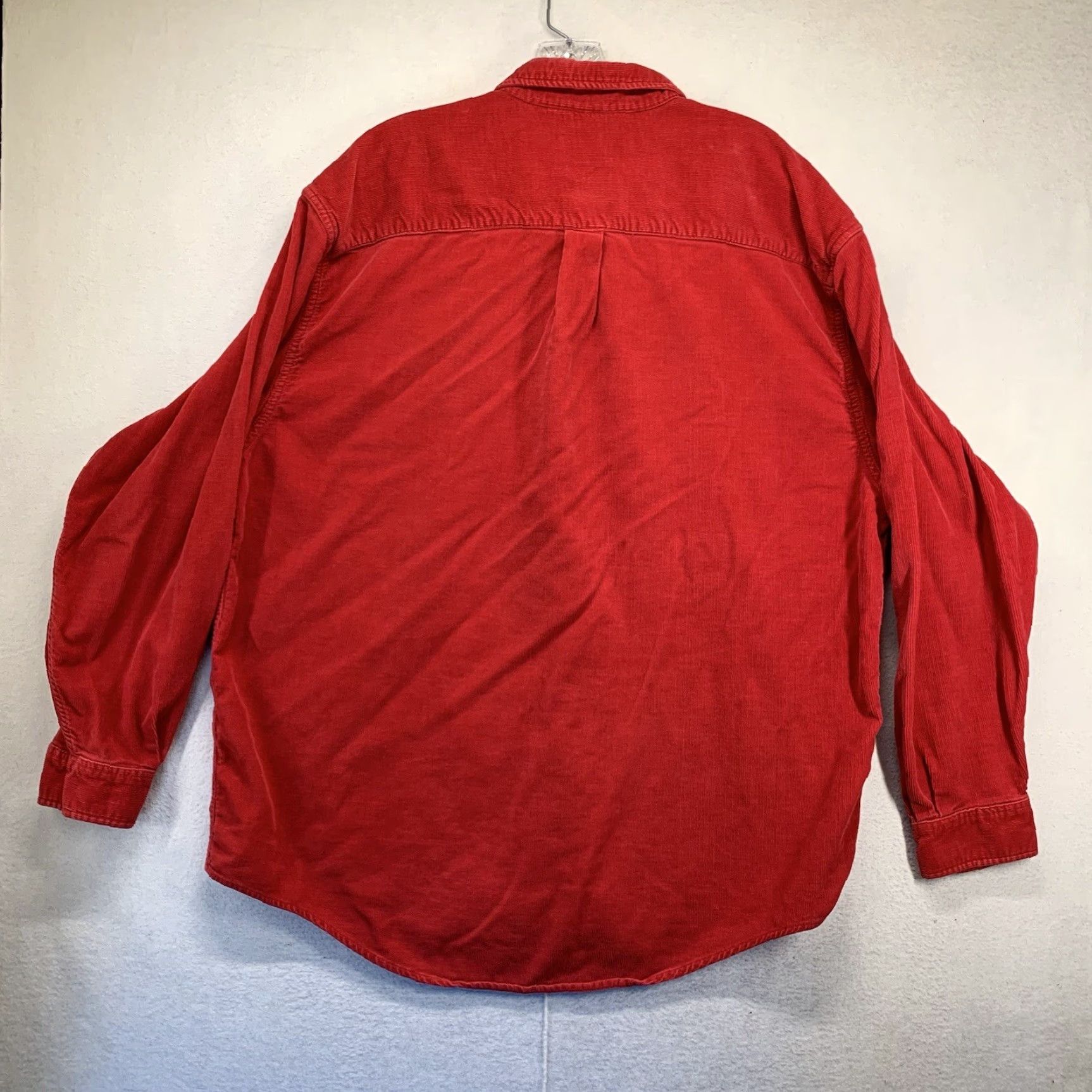 Eddie Bauer VINTAGE Eddie Bauer Corduroy Shirt Men's Large Red 90s Grunge Casual Winter Size US L / EU 52-54 / 3 - 2 Thumbnail