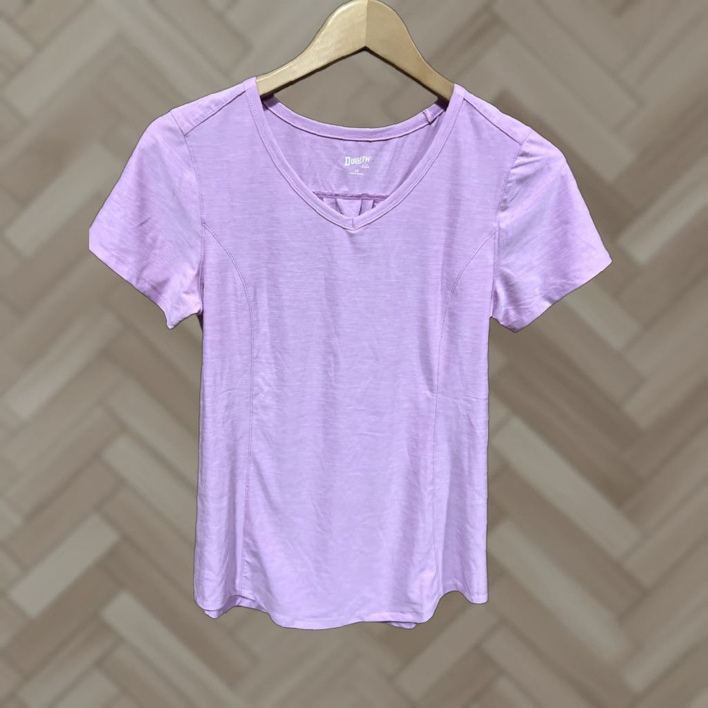 Vintage Duluth Womens Purple Short Sleeve V-Neck T-Shirt XS Woman Shirt V-Neck Short Sleeve Purple XS Size XS / US 0-2 / IT 36-38 - 1 Thumbnail