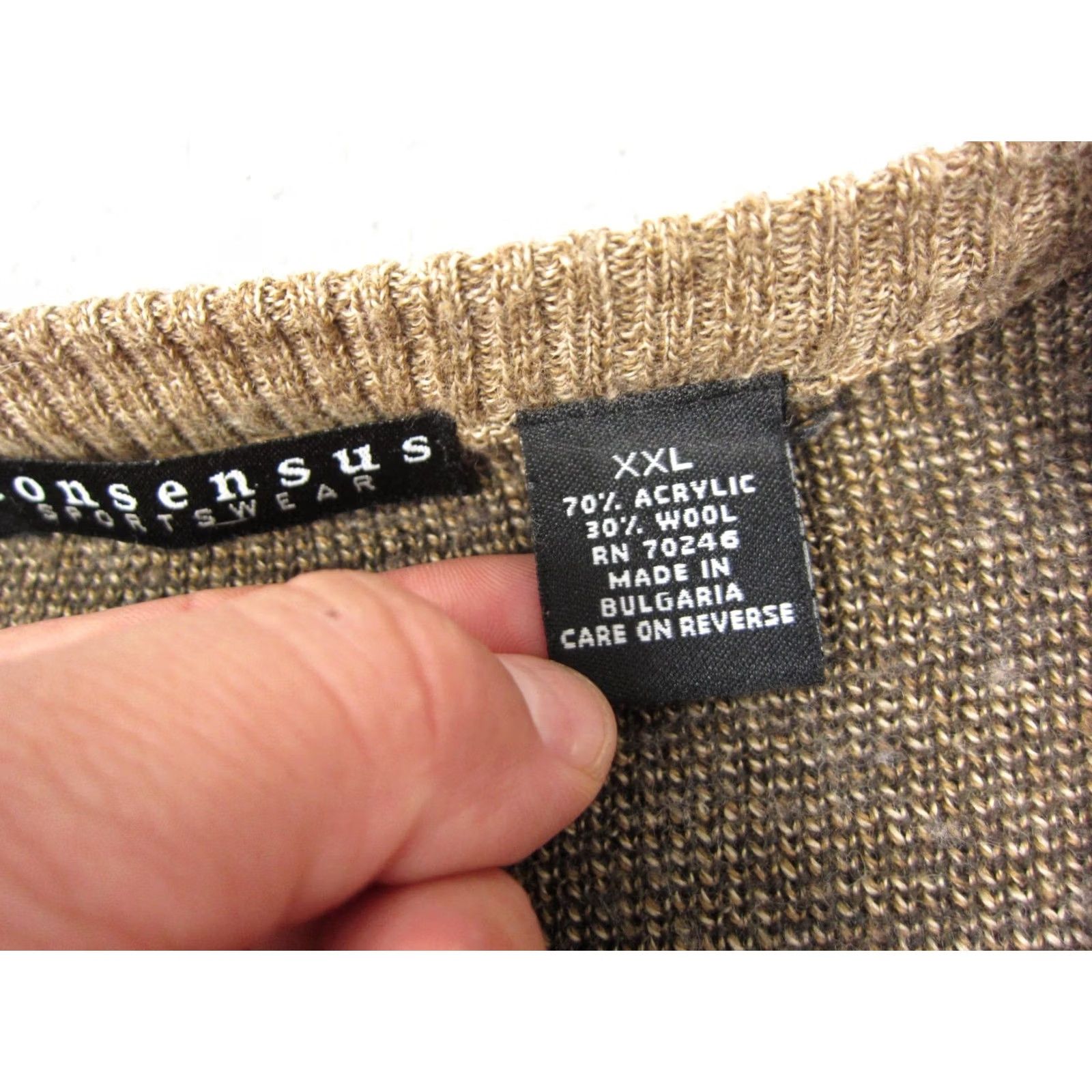 Vintage VINTAGE Consensus Sweater Adult 2XL Brown Wool Argyle Knit Mens 80s 90s Size US XXL / EU 58 / 5 - 4 Thumbnail