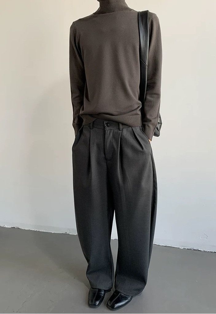 Japanese Brand × Vintage Cleanfit retro fashion loose fit pleated barrel leg pants Size US 28 / EU 44 - 5 Thumbnail