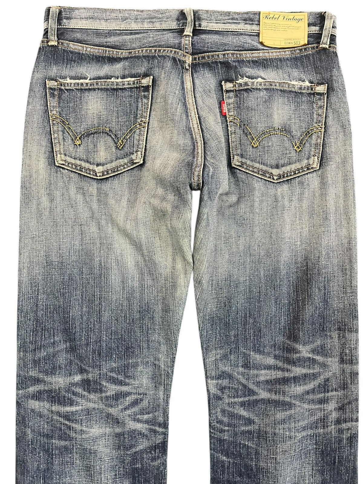 Edwin × Hysteric Glamour Vintage Edwin 503 Rebel Vintage Grunge Distressed Denim Size US 34 / EU 50 - 6 Thumbnail