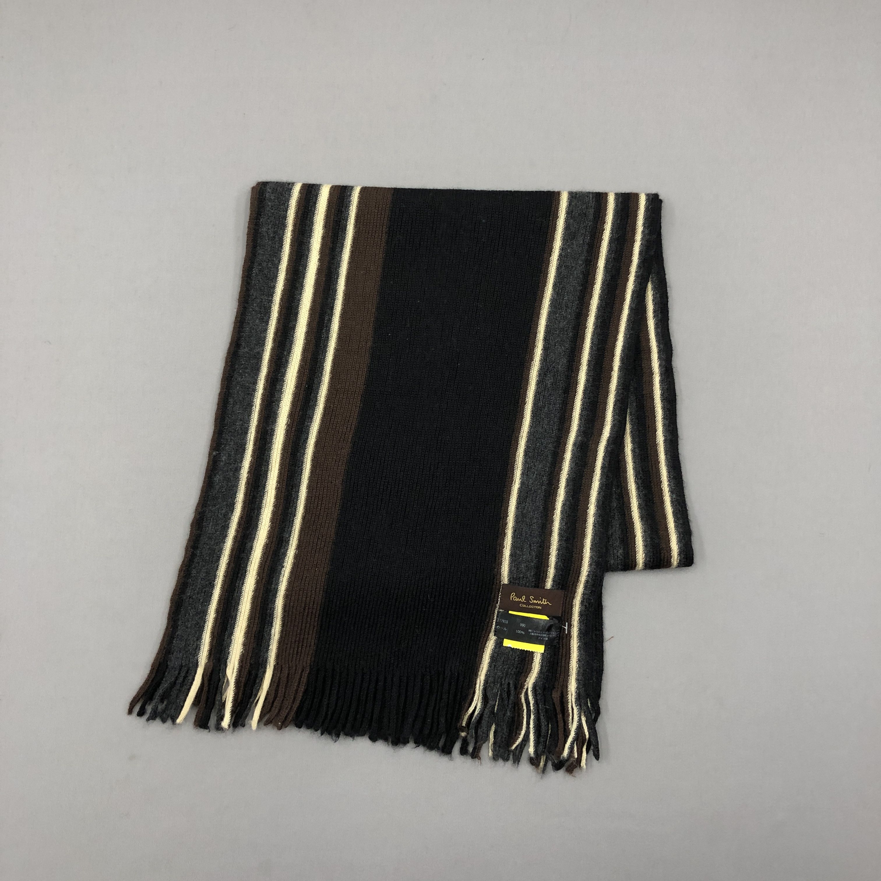 Paul Smith Vintage Paul Smith Scarf Muffler Wool Ribbed Knit Scarves Size ONE SIZE - 3 Thumbnail